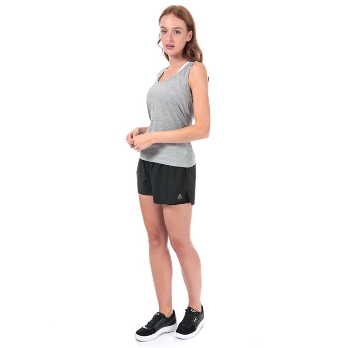 Womens Reebok Epic Shorts in black.<BR><BR>Stretchy  sweat-wicking workout shorts.<BR>- Speedwick technology wicks moisture away from your skin.<BR>- Elasticated mesh waist with inner drawcord.<BR>- Laser-cut perforations to sides.<BR>- Sporty curved hems with side splits.<BR>- Soft  stretchy and lightweight top layer.<BR>- Inner compression shorts.<BR>- Reebok Delta logo printed above left hem.<BR>- Outer shorts: Slim fit.<BR>- Inner shorts: Compression fit.<BR>- Inside leg length measures 3in approximately.<BR>- Main material: 86% Polyester  14% Elastane.  Inner brief: 91% Polyester  9% Elastane.  Anti-bacterial lining: 90% Polyester  10% Elastane.  Machine washable.<BR>- Ref: DP5619<BR><BR>Measurements are intended for guidance only.