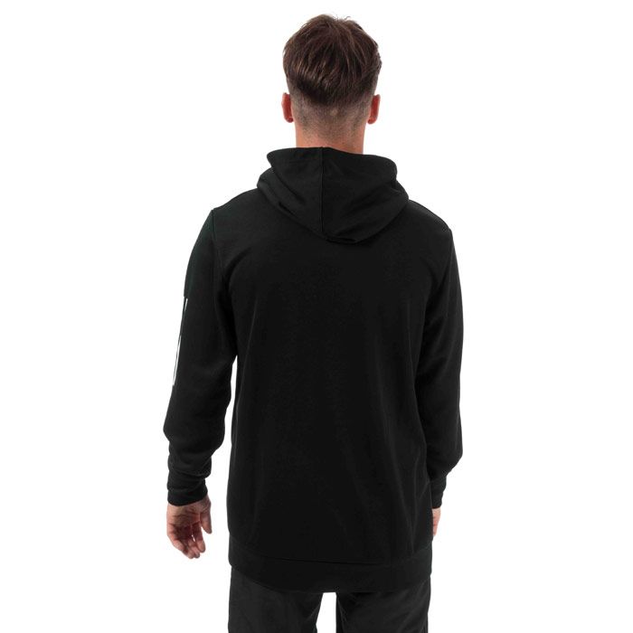 Mens adidas Sport ID Zip Hoody in black.<BR><BR>- Drawcord-adjustable hood.<BR>- Full zip fastening.<BR>- Long sleeves with printed 3-Stripes.<BR>- Zipped front pockets.<BR>- adidas branding printed at left chest.<BR>- Tonal back neck tape.<BR>- Regular fit.<BR>- Main material: 100% Recycled polyester.  Machine washable.<BR>- Ref: DT9915