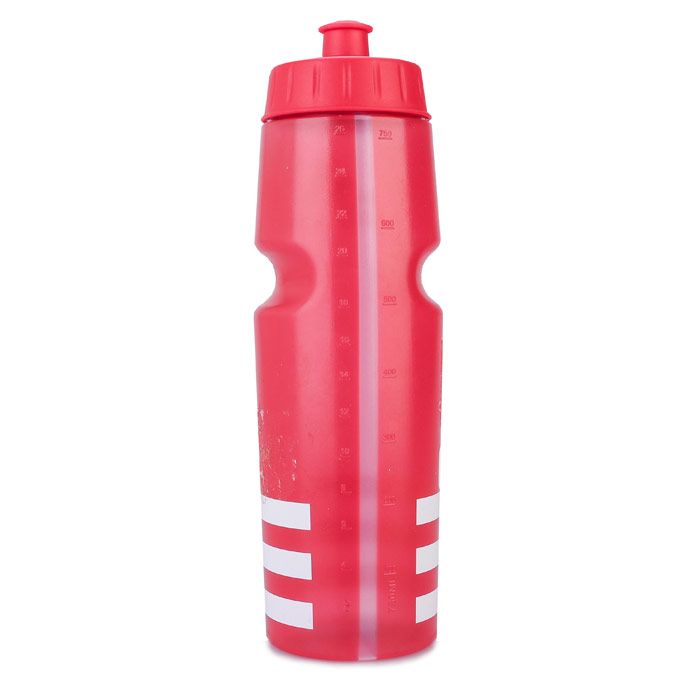 adidas Performance Bottle  Red-White.  <BR><BR>- Volume; 750ml. <BR>- BPA-free squeeze water bottle.<BR>- TPU mouth piece.<BR>- Wide opening and screw cap.<BR>- Dishwasher safe.<BR>- 100% polyethylene injection molded<BR>- Ref: DU0186