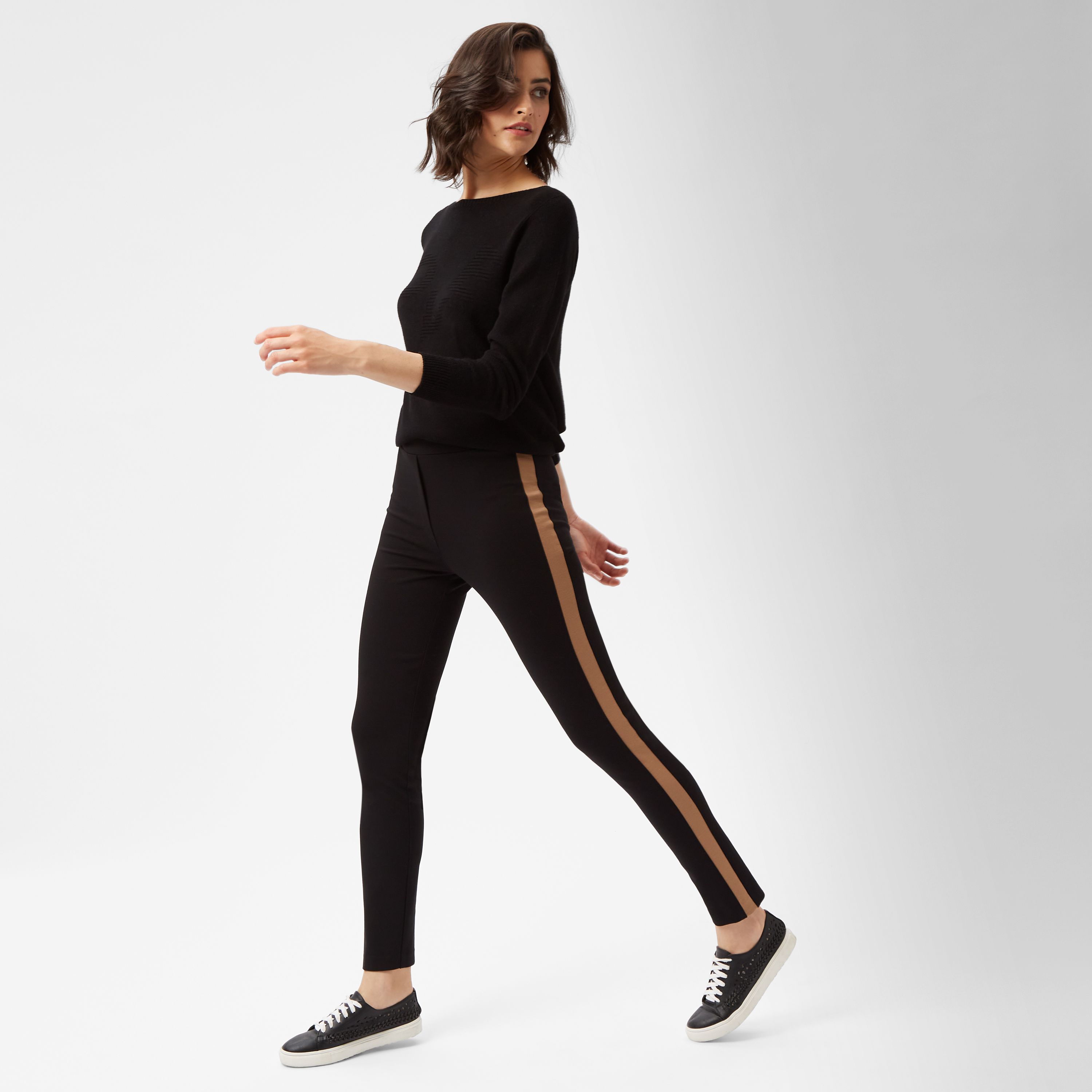 CRONOS Mode Side Stripe Pants-Black www.krzysztofbialy.com