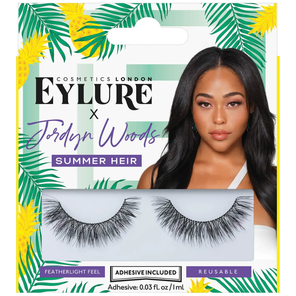 Summer Heir is a wispy dream! Full and messed up, this lash adds texture and curl like never seen before. Eylure X Jordyn Woods brings you a lash collection you’ll be dying to get your hands on! The extra curl collection was designed by Jordyn herself and was created to replicate the look of ‘Lash Extensions’. Reusable for up to 10 wears, every lash pack also comes with our latex free lash glue that is guaranteed to last up to 18 hours.