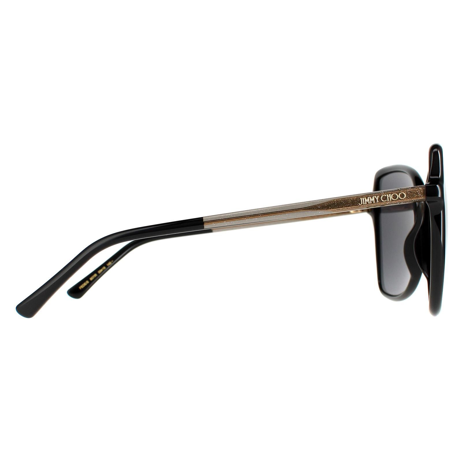 Jimmy Choo Butterfly Womens Black Grey Blue FEDE/S  Jimmy Choo are a butterfly shape crafted from lightweight acetate. The super slim temples feature the Jimmy Choo to ensure brand authenticity