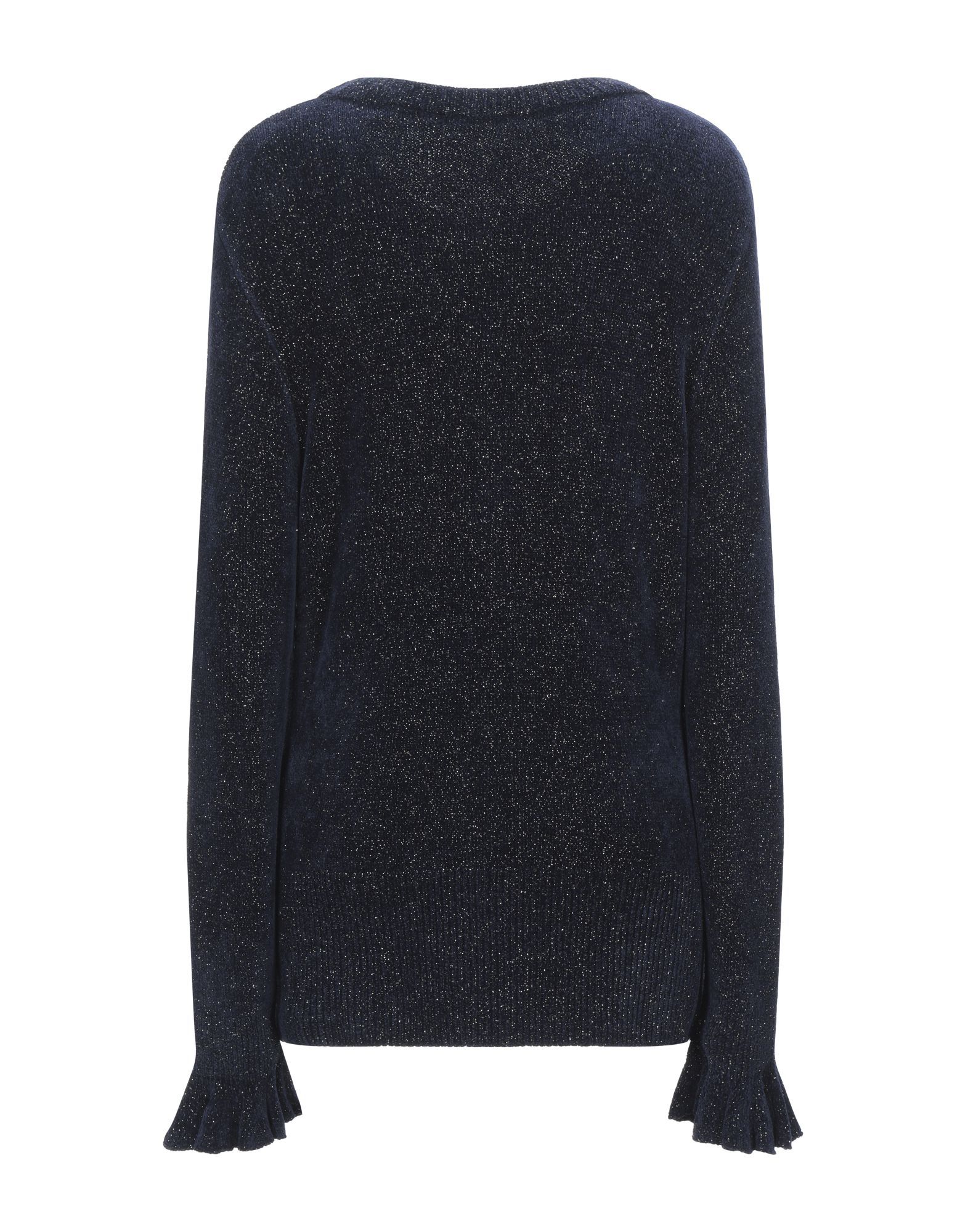 knitted, lamé, no appliqués, solid colour, mélange, round collar, medium-weight knitted, long sleeves, no pockets
