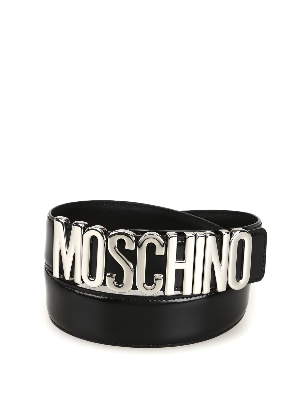 BELT MOSCHINO, LEATHER 100%, color BLACK, Height 3.5cm, Width 3.5cm, CO, product code A801280071555
