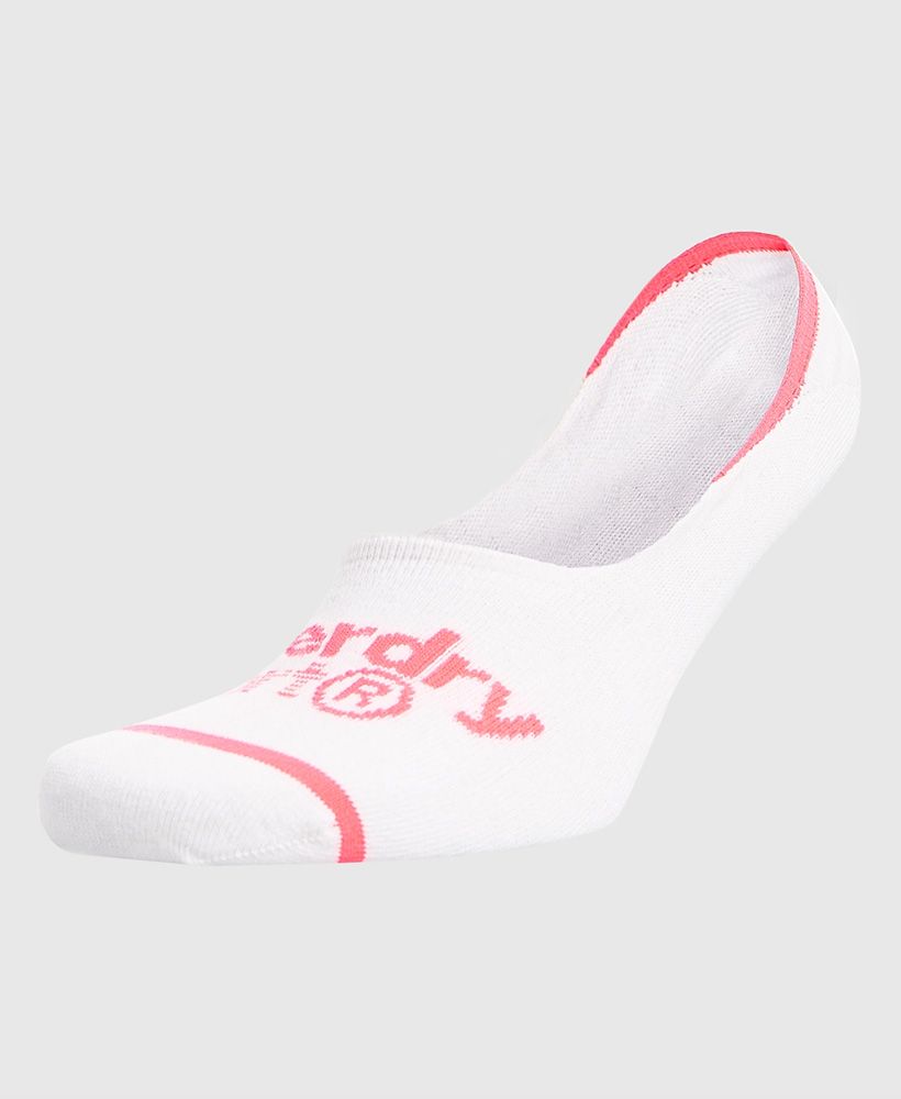 Superdry women's Coolmax invisible sock 3 pack. These soft ankle socks are made with COOLMAX® technology, engineered to keep you cool and dry, and are finished with a Superdry logo print across the front.﻿UK 4-8, EU 37-41, US 6-10