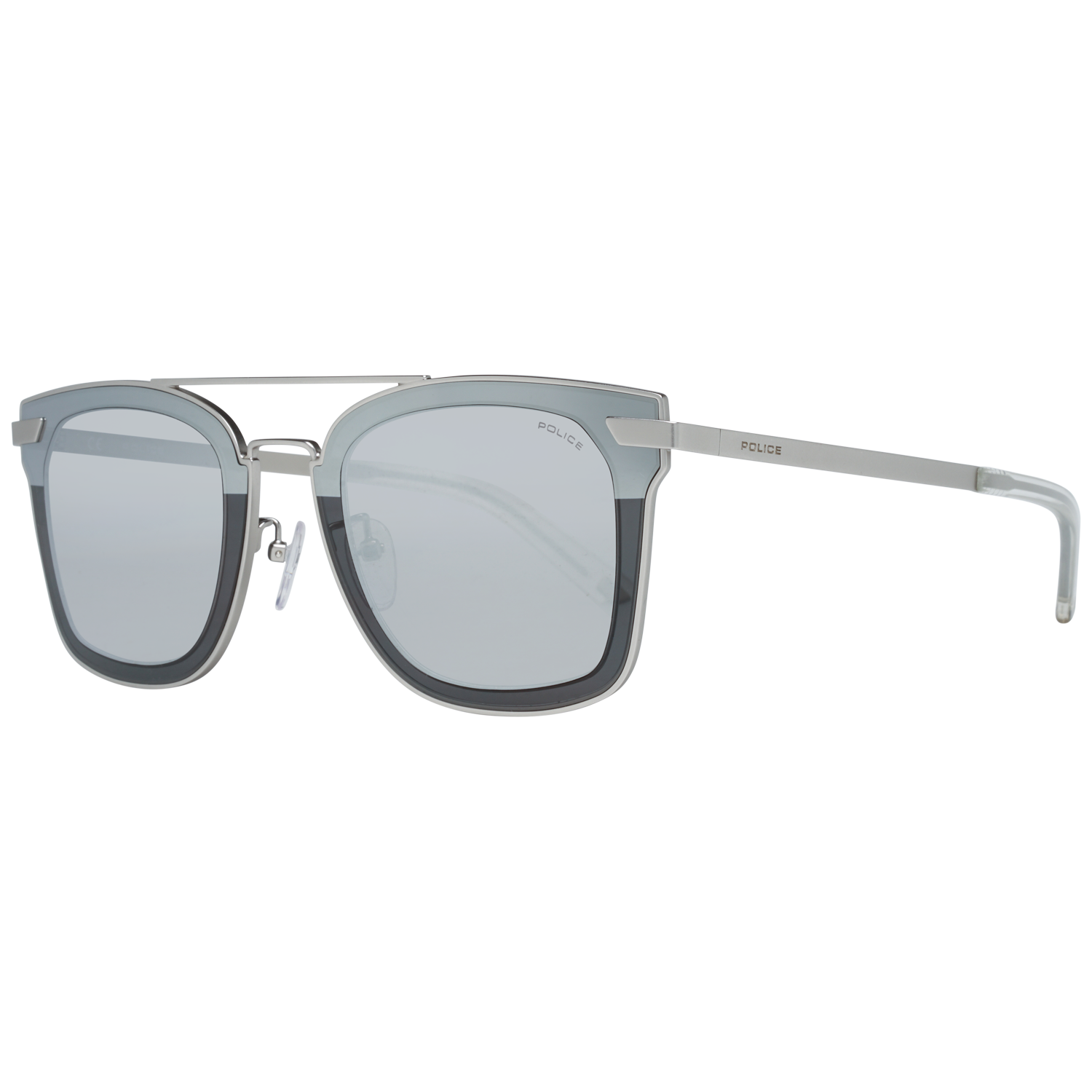 Police Sunglasses SPL348 581X 49 Men
Frame color: Silver
Lenses color: Silver
Lenses material: Plastic
Filter category: 3
Style: Square
Lenses effect: Mirrored
Protection: 100% UVA & UVB
Lenses width: 49
Lenses height: 42
Bridge width: 24
Frame width: 143
Temples length: 145
Shipment includes: Case, cleaning cloth
Spring hinge: No