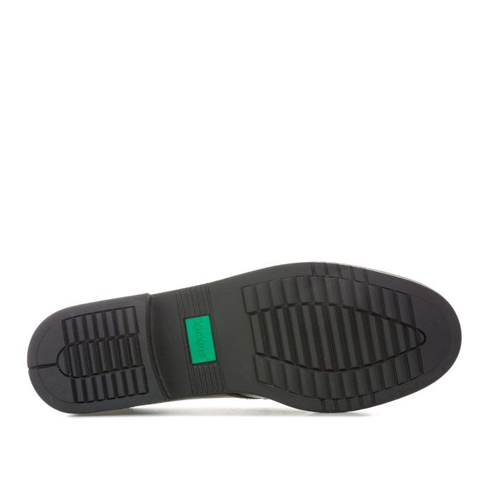 Women’s Kickers Lach Loafer Shoes in Black.<BR><BR>- Premium leather upper.<BR>- Classic slip-on loafers.<BR>- Stitched detail around the toe.<BR>- Classic triple stitch detail to heel.<BR>- Durable black rubber sole with a small heel.<BR>- Green tab Kickers to the right shoe and red to the left.<BR>- Embossed Kickers branding to the side heel.<BR>- Leather upper  Textile lining  Rubber sole.<BR>- Ref: 114819