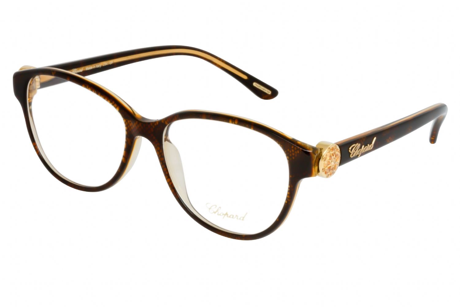 Chopard Oval plastic Women Eyeglasses Havana Lace / Clear Lens