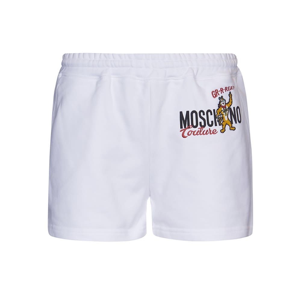 'Year of the Tiger' non-fleece cotton shorts with an elastic waistband.