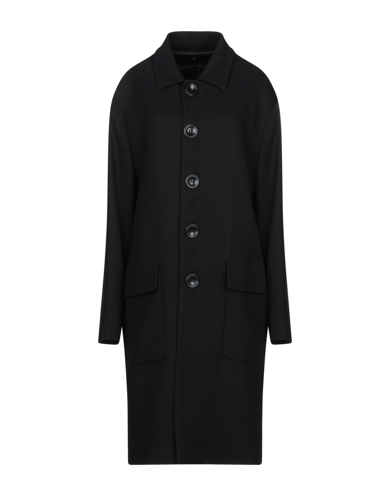 crepe, no appliqués, basic solid colour, single-breasted , button closing, classic neckline, multipockets, long sleeves, unlined, single-breasted jacket