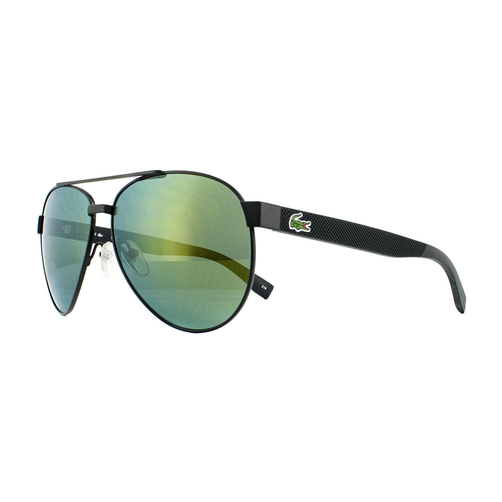 Lacoste Sunglasses L185S 315 Aviator Matte Green Green Mirror