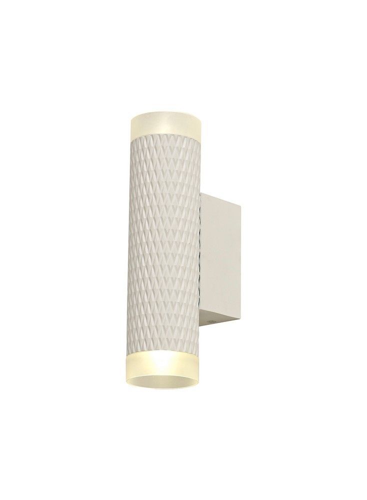 Finish: Acrylic, Sand White | IP Rating: IP20 | Height (cm): 22 | Diameter (cm): 6 | Projection (cm): 10 | No. of Lights: 2 | Lamp Type: GU10 | Wattage (max): 50W | Weight (kg): 0.480kg | Bulb Included: No