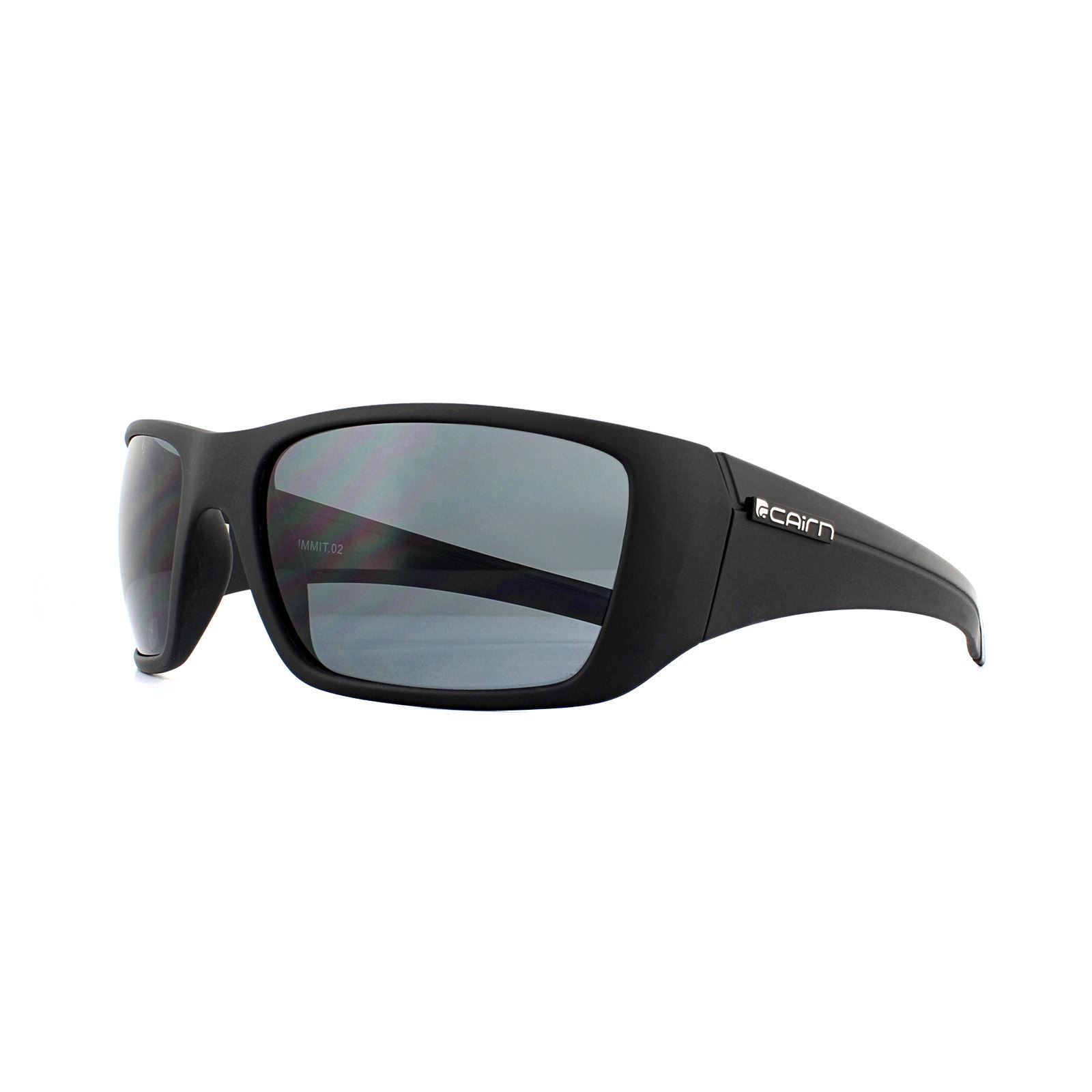 Cairn Sunglasses Summit 02 Matte Black Shiny Black Grey