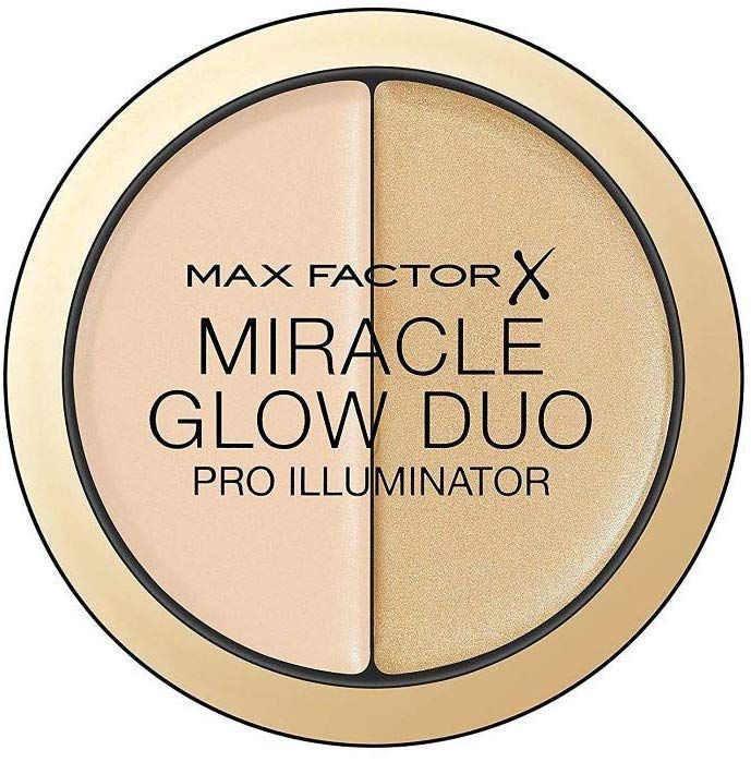 Miracle Glow Duo is a duo of creamy highlighters: one matte higlighter to perfect skin and one shimmery highlighter to boost radiance and glow. Use them alone or in combination. Shades have been designed by Max Factor make-up artists to virtually suit every skin tone. Creamy soft texture allows for a quick and easy highlighting look as formula is easily blendable and buildable. Highlighting adds more light and is used to emphasise the angular areas on your face that naturally catch light.