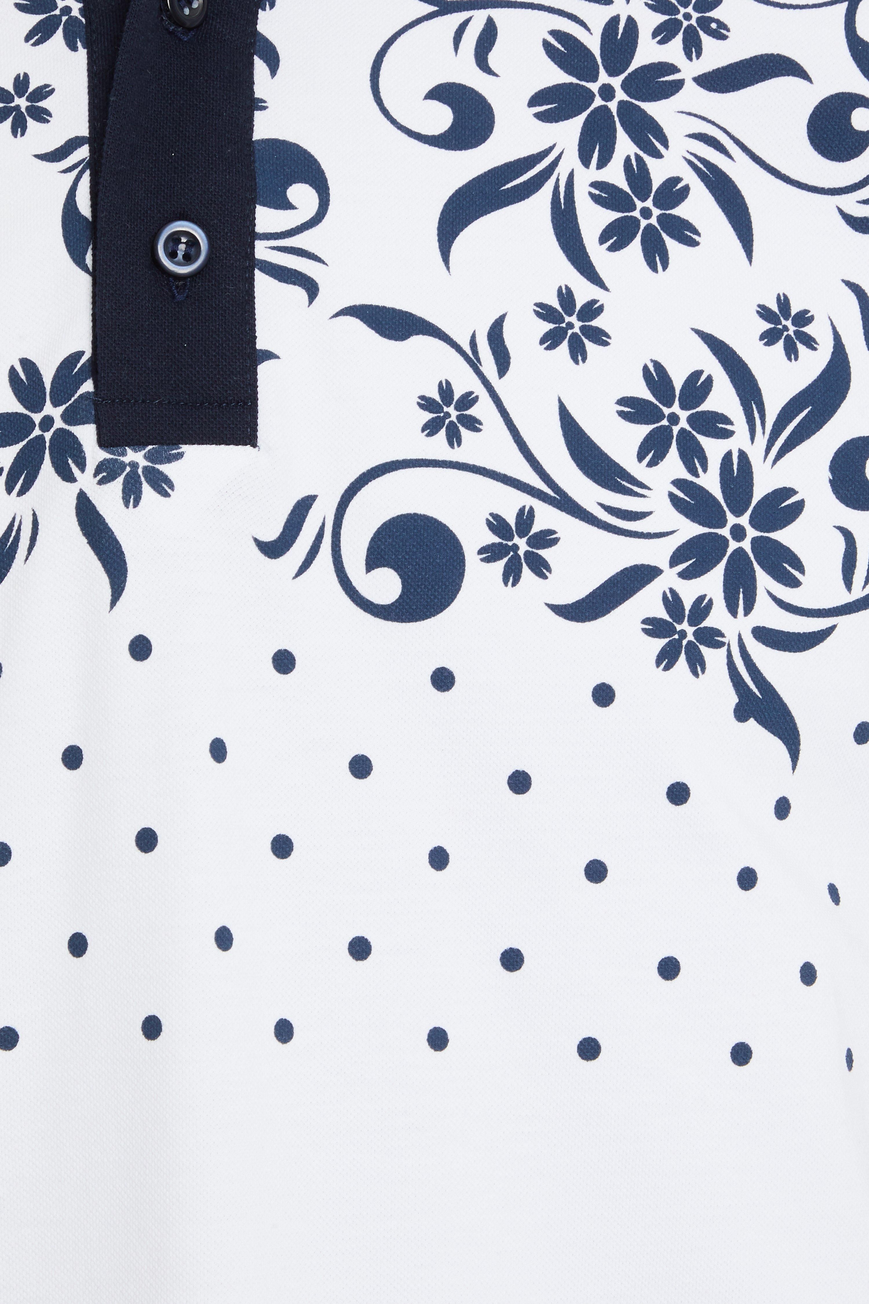 - Floral and spots print  - Short sleeve  - Button fastening  - Contrast collar and sleeve trim