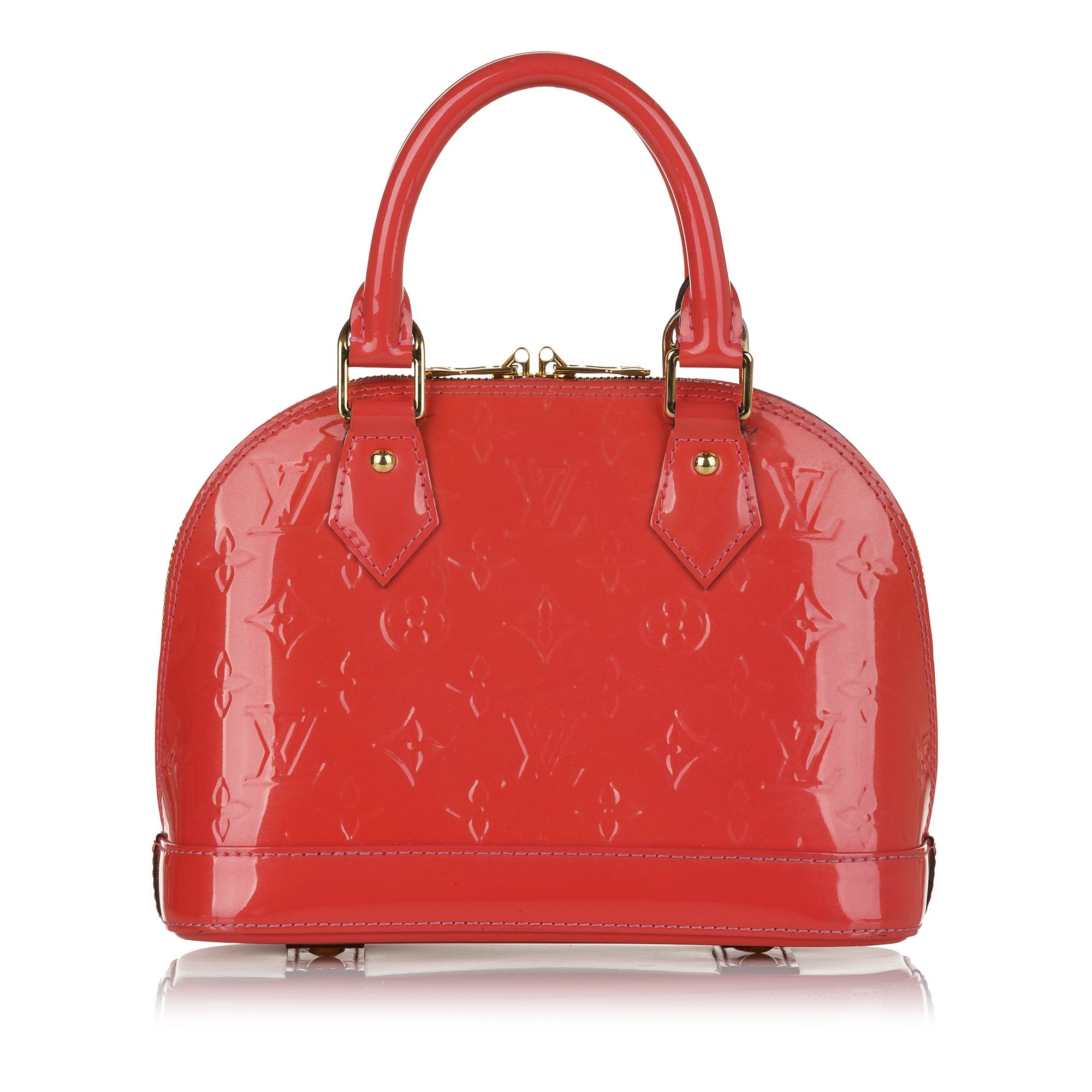 Louis Vuitton Alma Pm Monogram Canvas Leather Hand Bag Authentic Vinta
