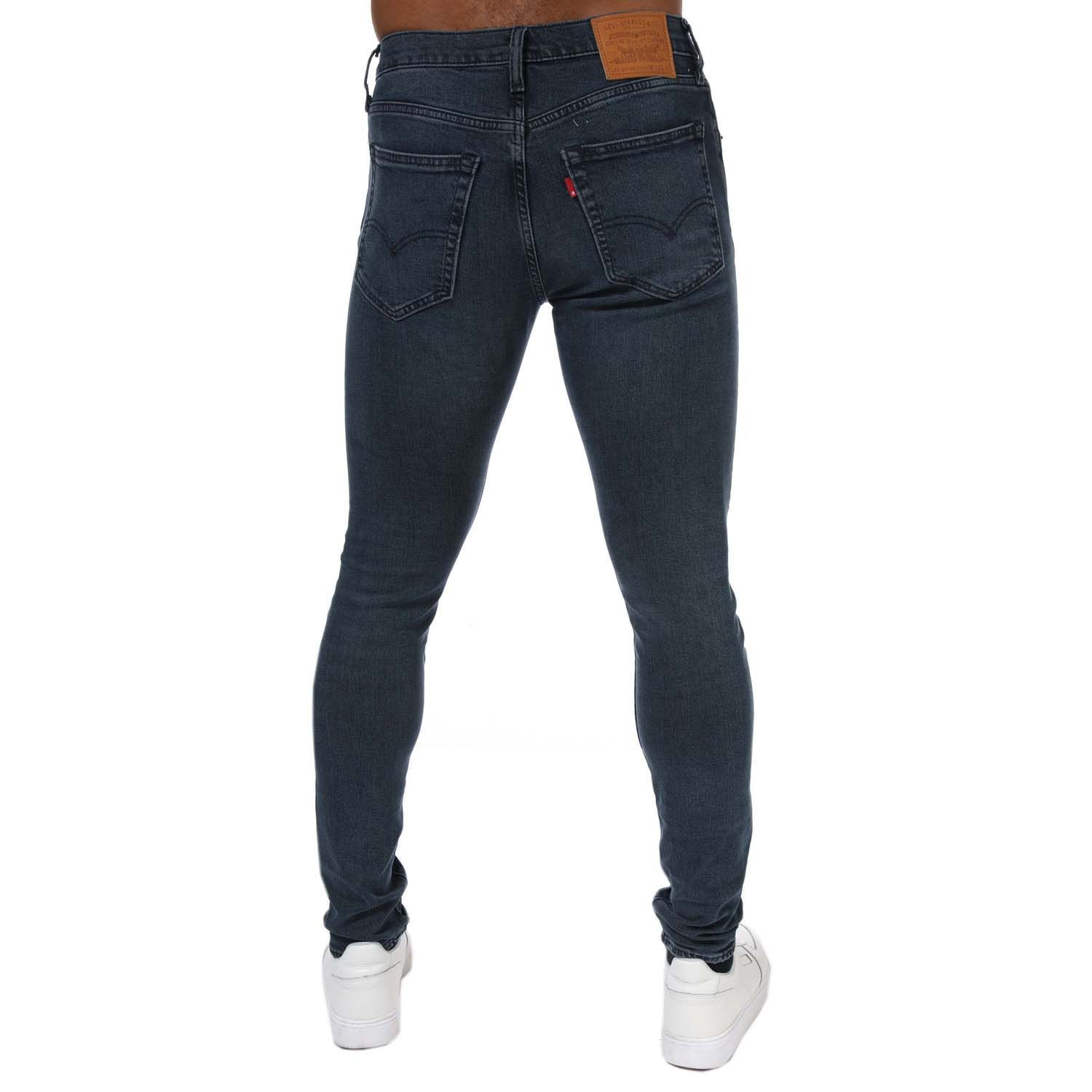 Men's Levis Skinny Ocean Pewter Taper Jeans in Dark Blue