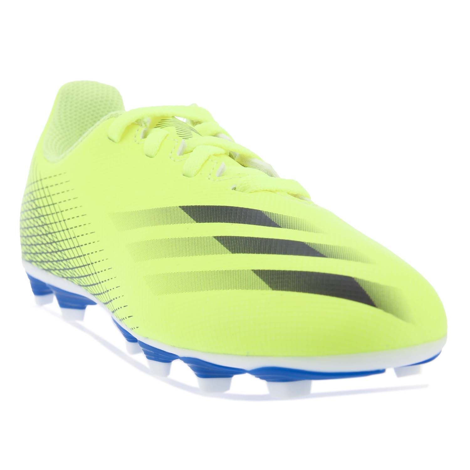 Children Boys adidas X Ghosted.4 FxG Football Boots in yellow.- Lightweight synthetic upper. - Lace closure. - Low-cut collar. - Padded ankle. - Flexible ground outsole.- Synthetic upper  Textile lining  Synthetic sole.  - Ref.: FW6933C
