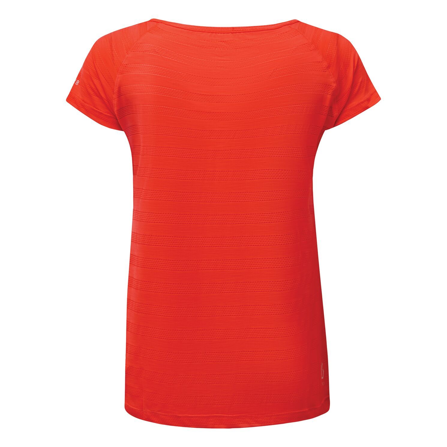 Material: 100% Polyester (Q-Wic lightweight polyester fabric). Slim fit, soft and stretchy short sleeved work out shirt with breathable mesh detailing and scooped neckline. Built in anti-bacterial odour control and motion-friendly sleeve design. Features a small Dare 2B logo.