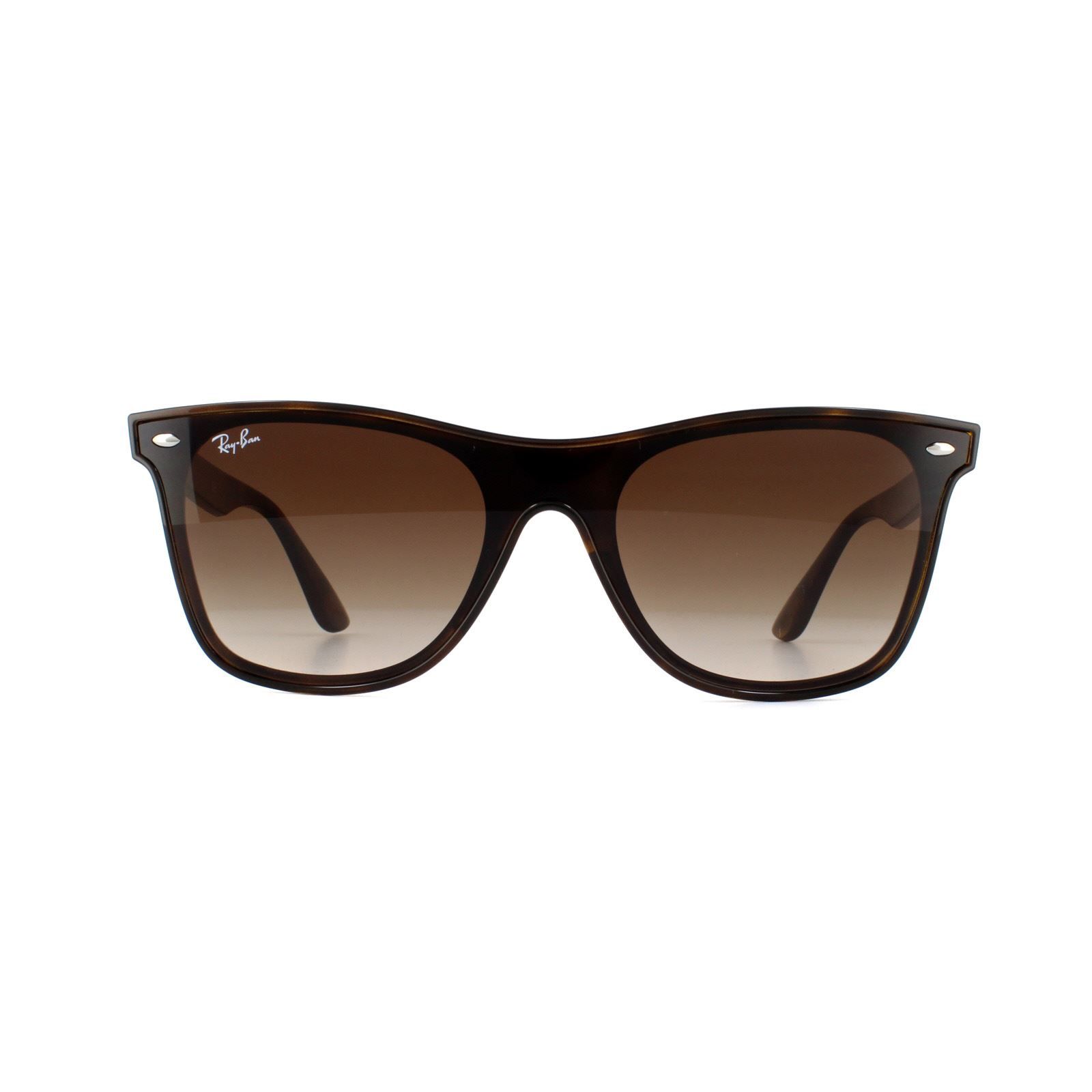 Ray-Ban Sunglasses Blaze Wayfarer 4440N 710/13 Light Havana Brown Gradient are a lens-over-frame version of the iconic wayfarer style in the latest Blaze collection of futuristic versions of modern classics.