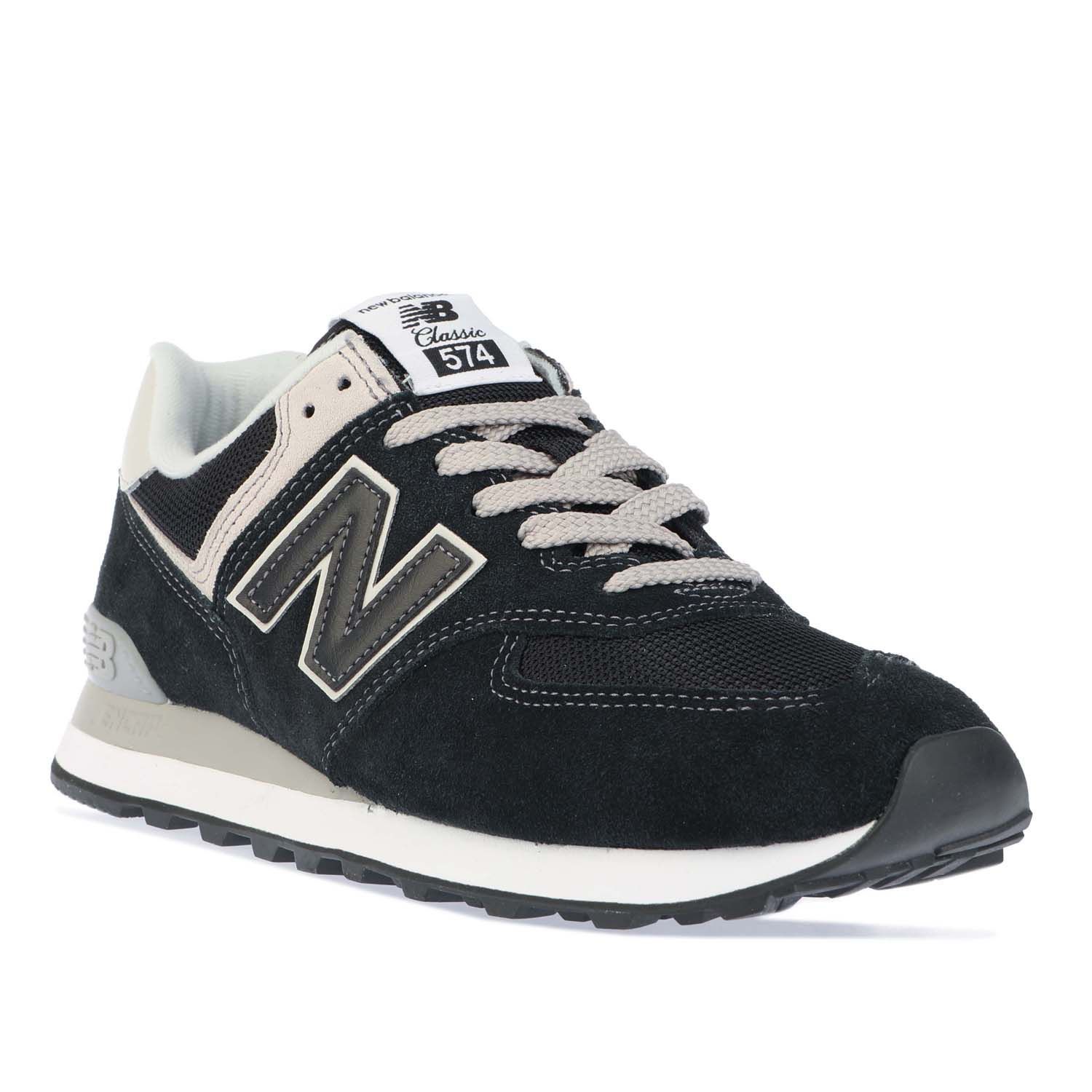 Mens New Balance 574 Trainers In Black 