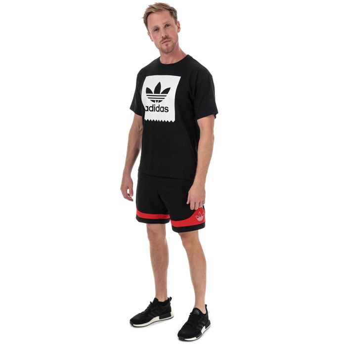 Mens adidas Originals Solid BB T-Shirt in black - white.<BR><BR>- Ribbed crew neck.<BR>- Short sleeves.<BR>- Large Trefoil logo to front.<BR>- Tonal back neck tape.<BR>- Soft cotton jersey construction.<BR>- Regular fit.<BR>- Main material: 100% Cotton.  Machine washable.<BR>- Ref: EC7364