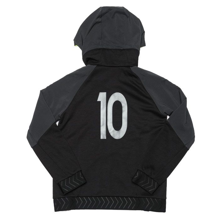 Infant Boys adidas Zip Hoody  Black-Yellow. <BR><BR>- Regular fit.<BR>- Full zip with lined hood.<BR>- Hoodie with Messi theme.<BR>- Moisture-absorbing AEROREADY.<BR>- Drop shoulders.<BR>- Side seam zip pockets. <BR>-Elastic cuffs and hem.<BR>- 100% polyester. Machine washable. <BR>- Ref: ED5722I