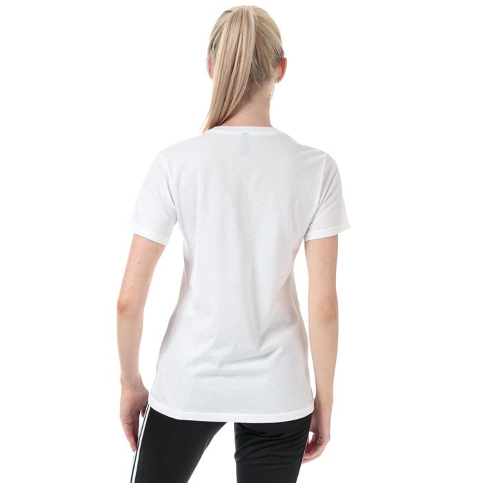 Womens adidas I See You Badge Of Sport T-Shirt in white.<BR><BR>- Ribbed crew neck.<BR>- Short sleeves.<BR>- Holographic adidas Badge of Sport graphic logo to chest.<BR>- Tonal back neck tape.<BR>- Regular fit.<BR>- Measurement from shoulder to hem: 26“ approximately.  <BR>- Main material: 100% Cotton.  Machine washable.<BR>- Ref: ED8145<BR><BR>Measurements are intended for guidance only.