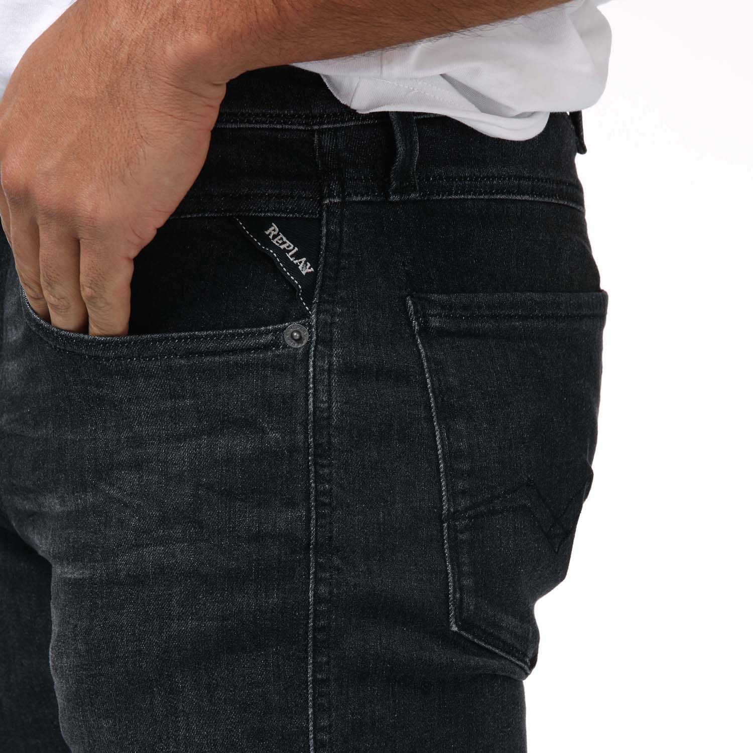 Men's Replay Bronny Skinny Jeans in Grey