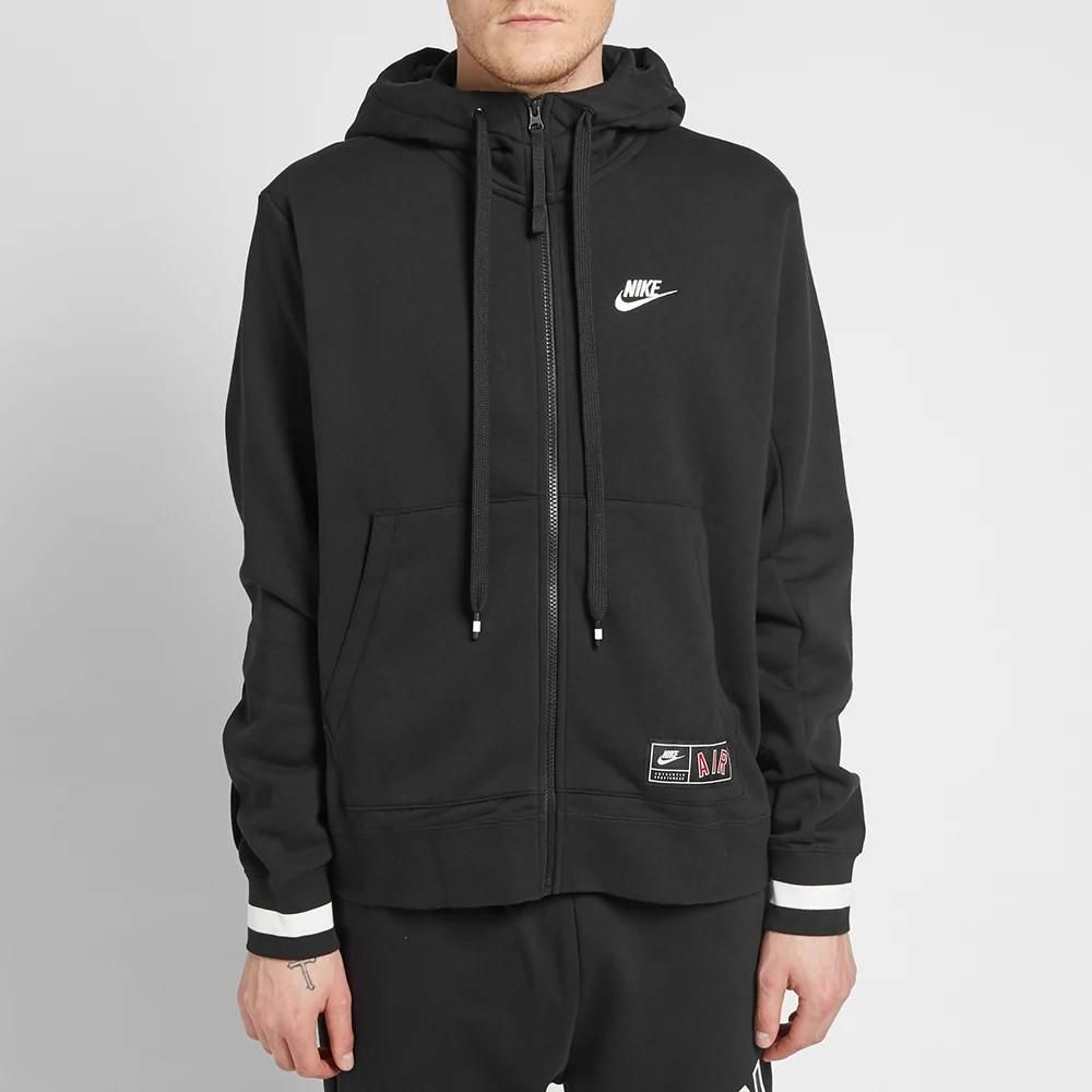 Nike Air Mens Zip Through Tracksuit Set Full In Black