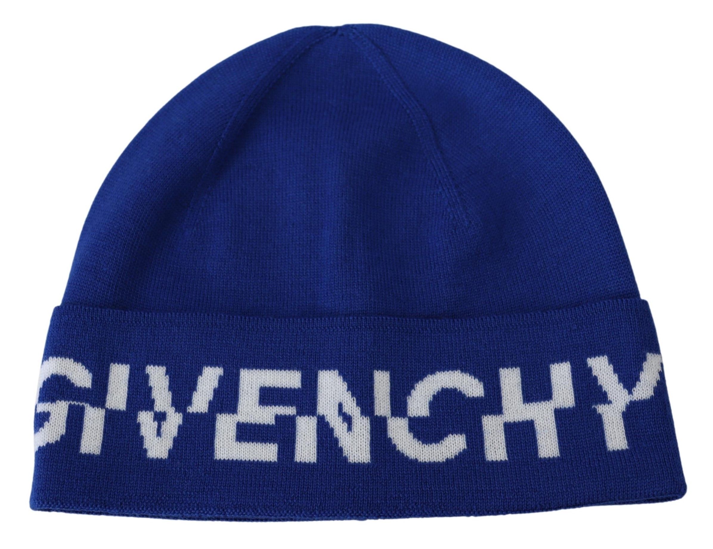 Givenchy Men's Blue Wool Unisex Winter Warm Beanie Hat