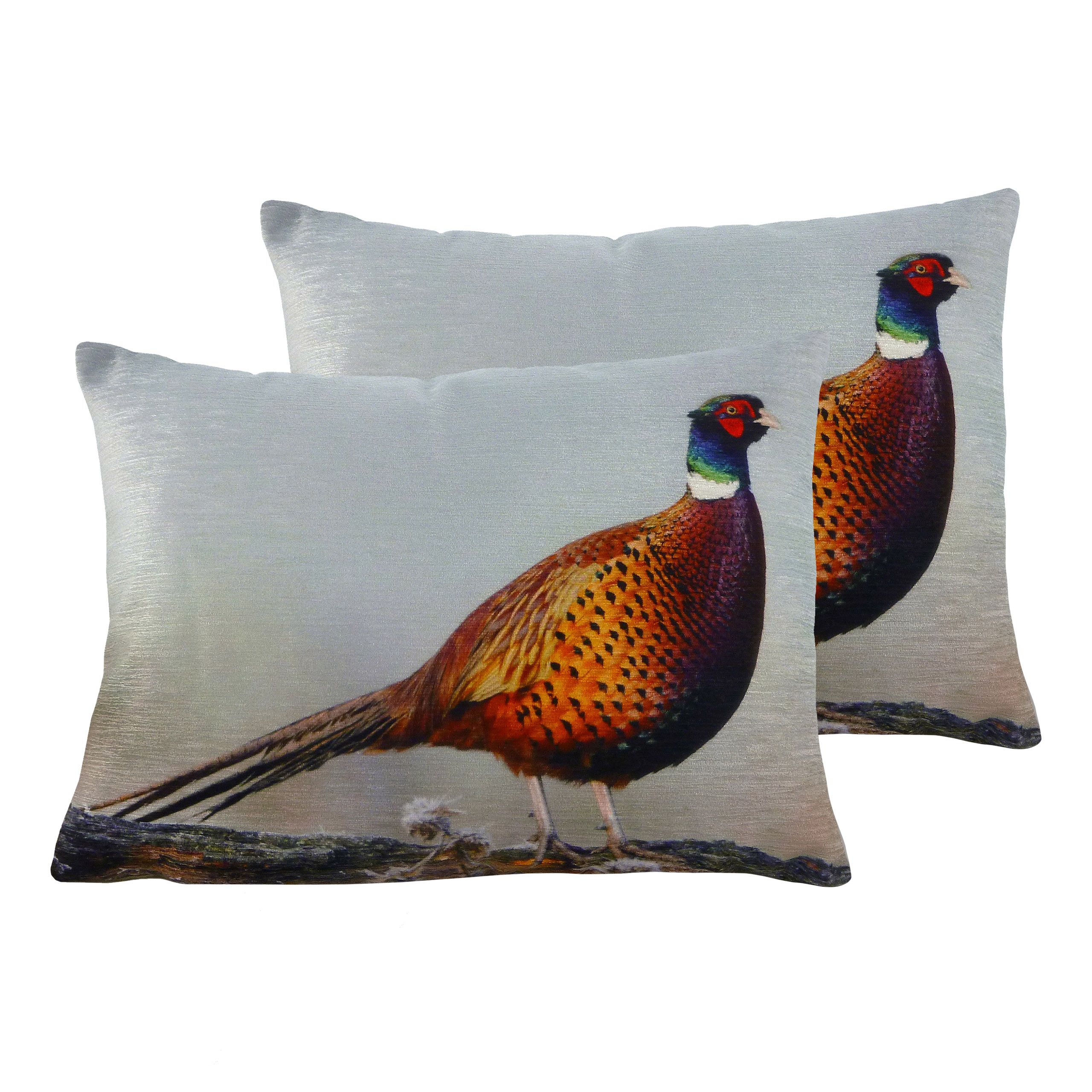 Add some elegance to your home with this luxury Pheasant velvet cushion. With the design printed on a chenille front and a velvet reverse this country inspired cushion is a true masterpiece. This cushion would be a brilliant addition to any home and especially with a country style interior.