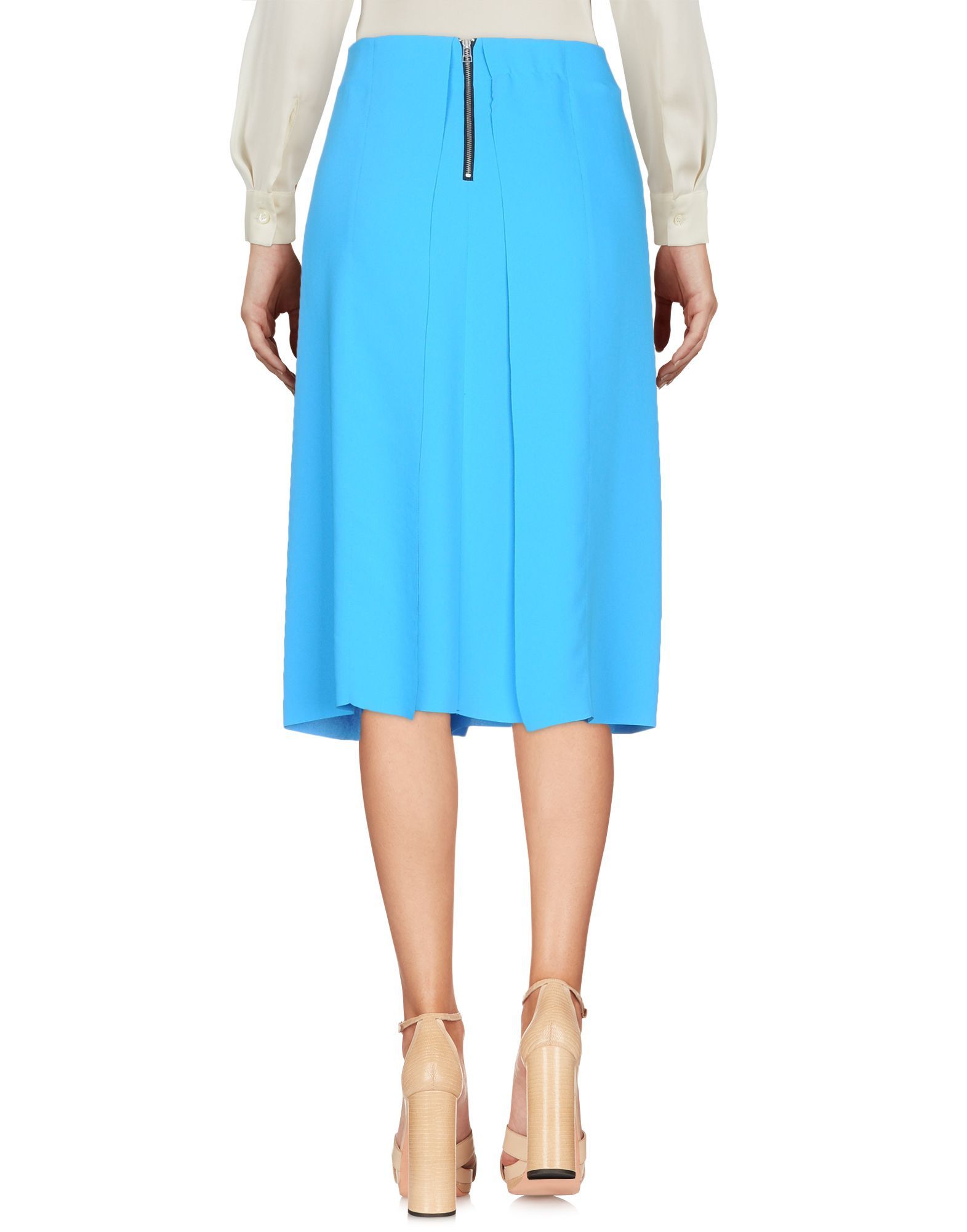 crepe, no appliqués, basic solid colour, no pockets, rear closure, zipper closure, unlined, skirt