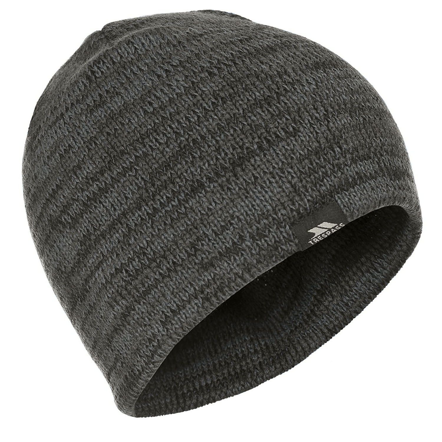 Mens Marl Beanie. Woven Label. Outer 100% Acrylic. Double Walled.