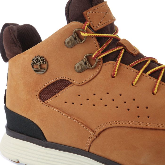 Mens Timberland Killington Mid Hiker Boots in wheat. – Made with premium nubuck Better Leather from a sustainable tannery rated Silver for its water  energy  and waste management practices. – Breathable mesh lining. – Lightweight OrthoLite® footbed. – SensorFlex™ three-layer system offers support  suspension and flexibility. – Supportive rubber outsole. – Leather upper  Textile lining  Synthetic sole. – Ref: CA1JJ1