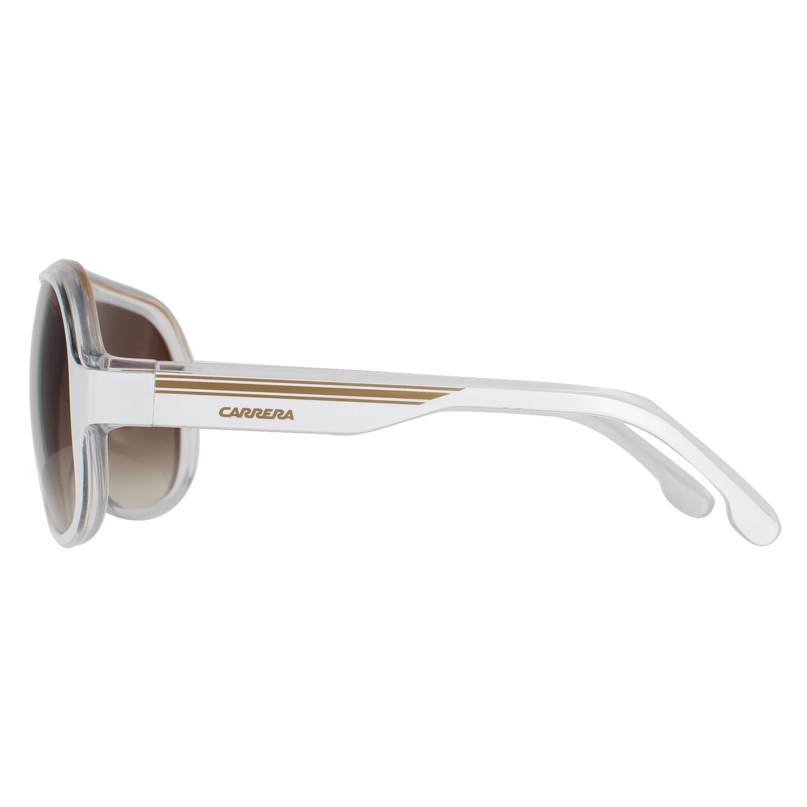 Carrera Aviator Unisex White Crystal Brown Gradient Speedway/N  Carrera are a new model in the Carrera sunglasses range in the classic aviator shape with a retro modern update in this chunky acetate frame