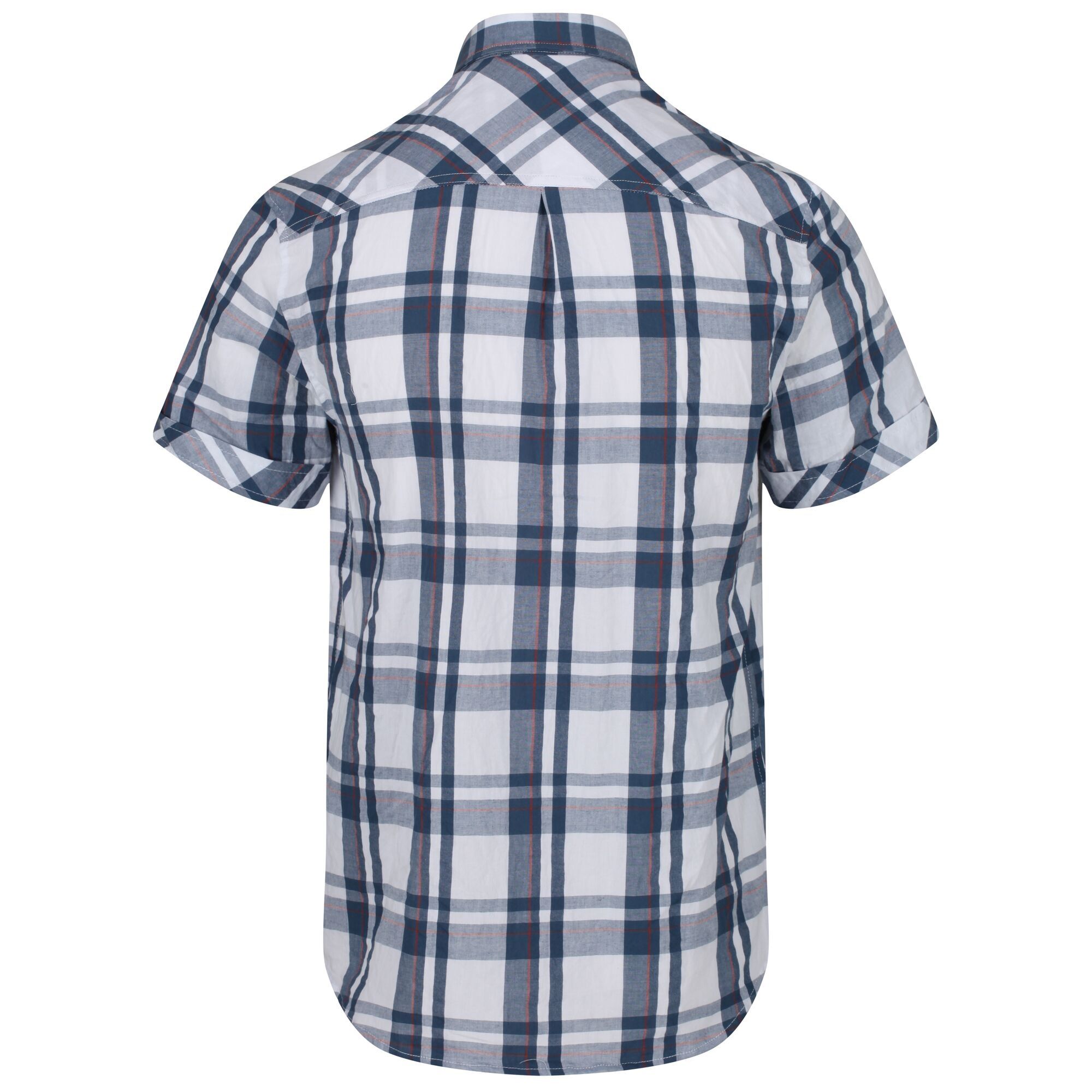100% Cool weave cotton Check Seersucker. 1 chest pocket. Curved hem. Ideal addition to the summer fashion wardrobe.