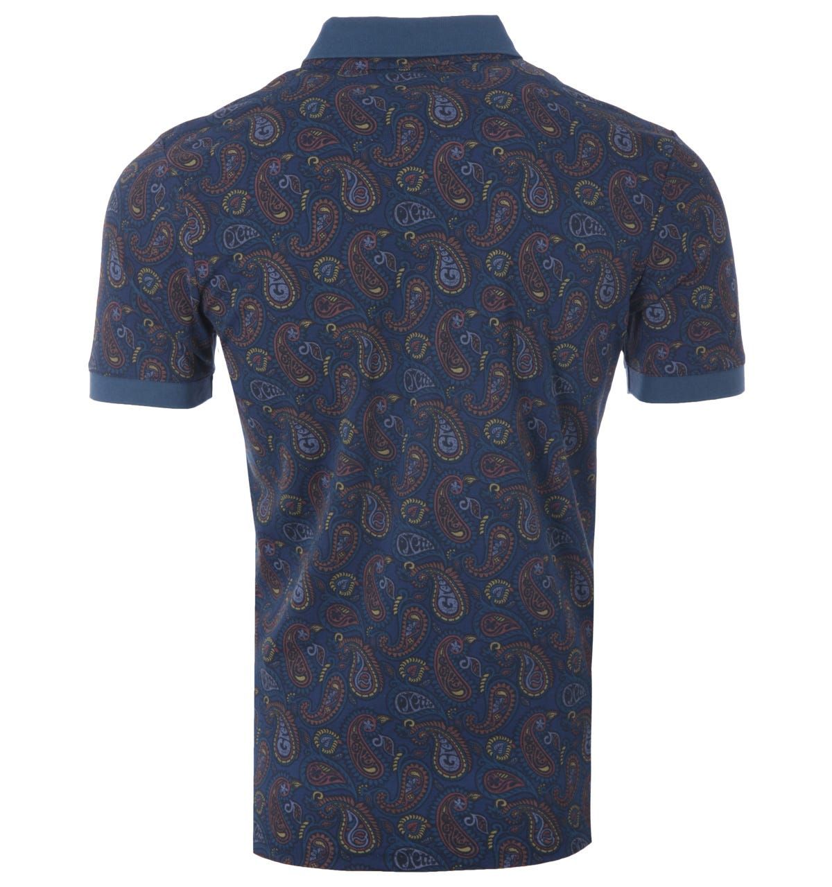 Pretty Green presents the perfect polo shirt for your new season wardrobe. The Alloway Paisley Polo Shirt is crafted from pure cotton pique and fitted with a three-button placket, a ribbed polo collar, short sleeves with ribbed cuffs and an all-over signature paisley print, enhancing the classic style with a modern twist. Finished with a signature Pretty Green pinch tag on the hem. Slim Fit, Pure Cotton Pique, Ribbed Polo Collar, Three Button Placket, Short Sleeves with Ribbed Cuffs, All-Over Signature Paisley Print, Pretty Green Branding. Style & Fit: Slim Fit, Fits True To Size. Composition & Care:100% Cotton, Machine Wash.