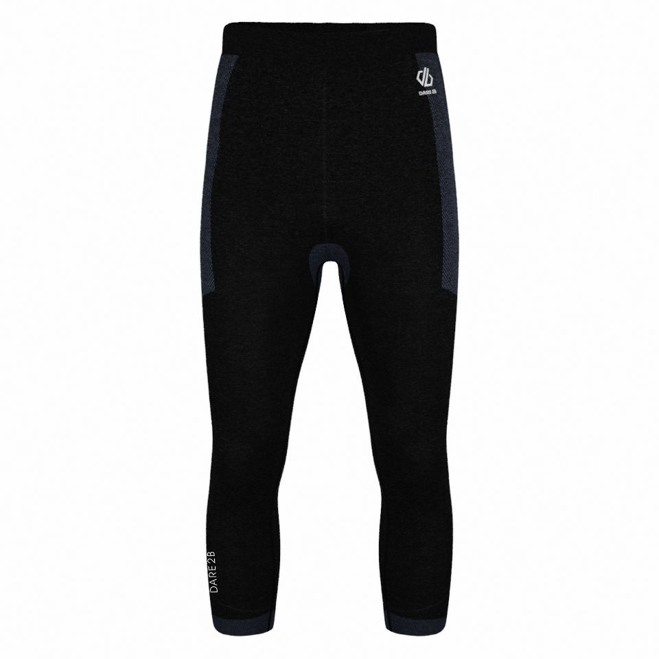 65% Polyamide, 30% Polyester, 5% Elastane. Performance base layer collection. SeamSmart Technology. Q-Wic Seamless knitted fabric. Ergonomic body map fit.  odour control treatment. Fast wicking and quick drying properties. Dare 2B Mens Tights/Shorts Sizing (waist approx): XS (28in/71cm), S (30in/76cm), M (32in/81cm), L (34in/86cm), XL (36in/92cm), XXL (38in/97cm), XXXL (40in/102cm), XXXXL (42in/107cm), XXXXXL (44in/112cm).