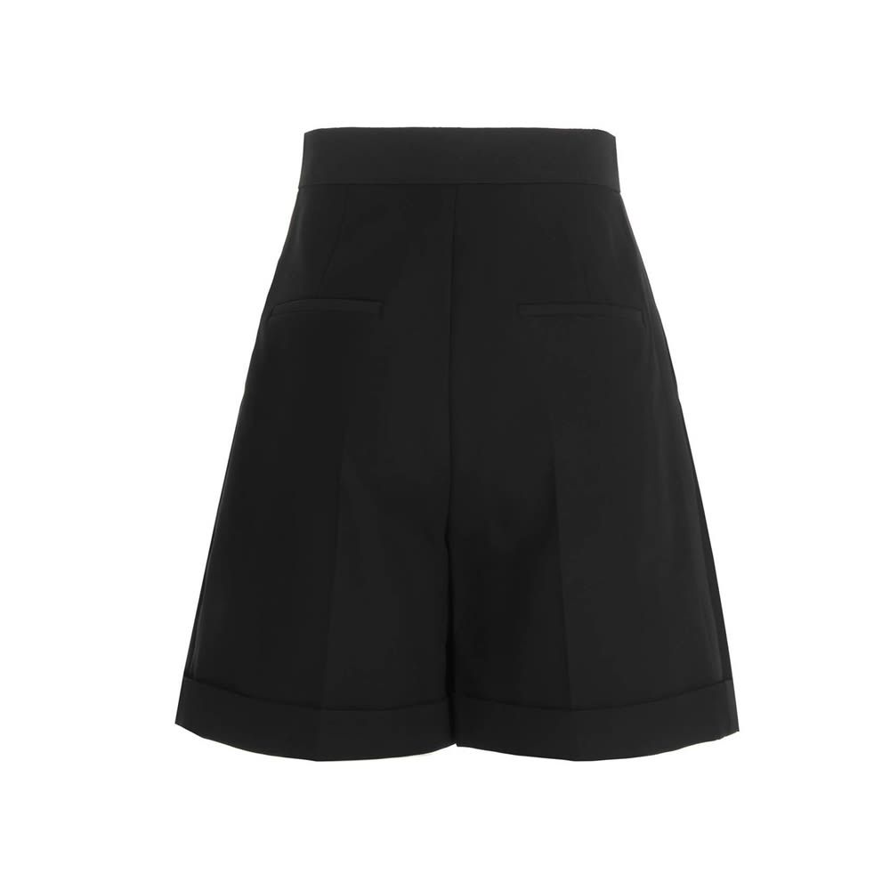 'Ghiotto' bermuda shorts with pleats, turn-up leg bottoms and a zip and hook-and-hook closure.