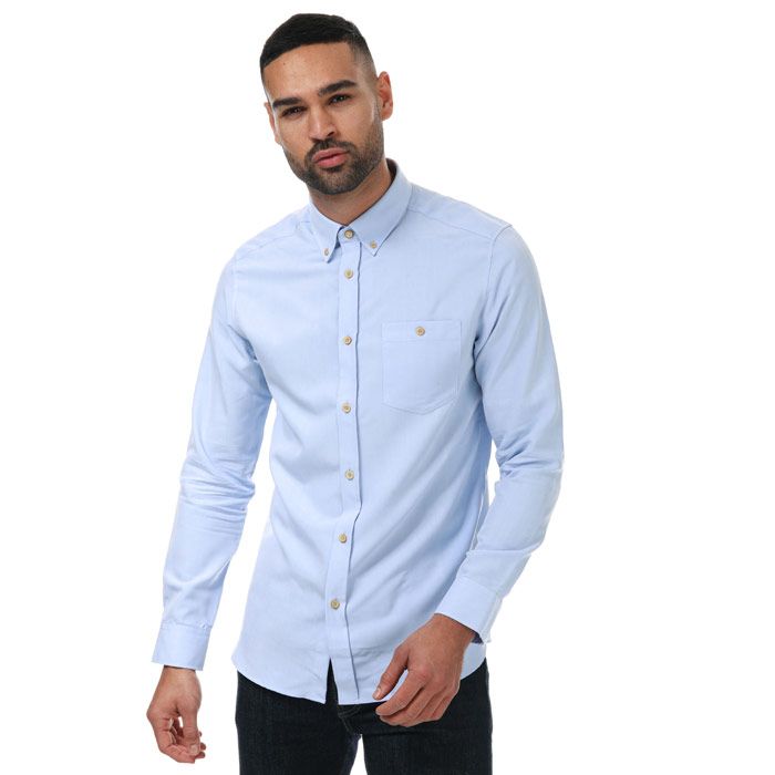 Men's Ted Baker Piktur Oxford Shirt in Blue
