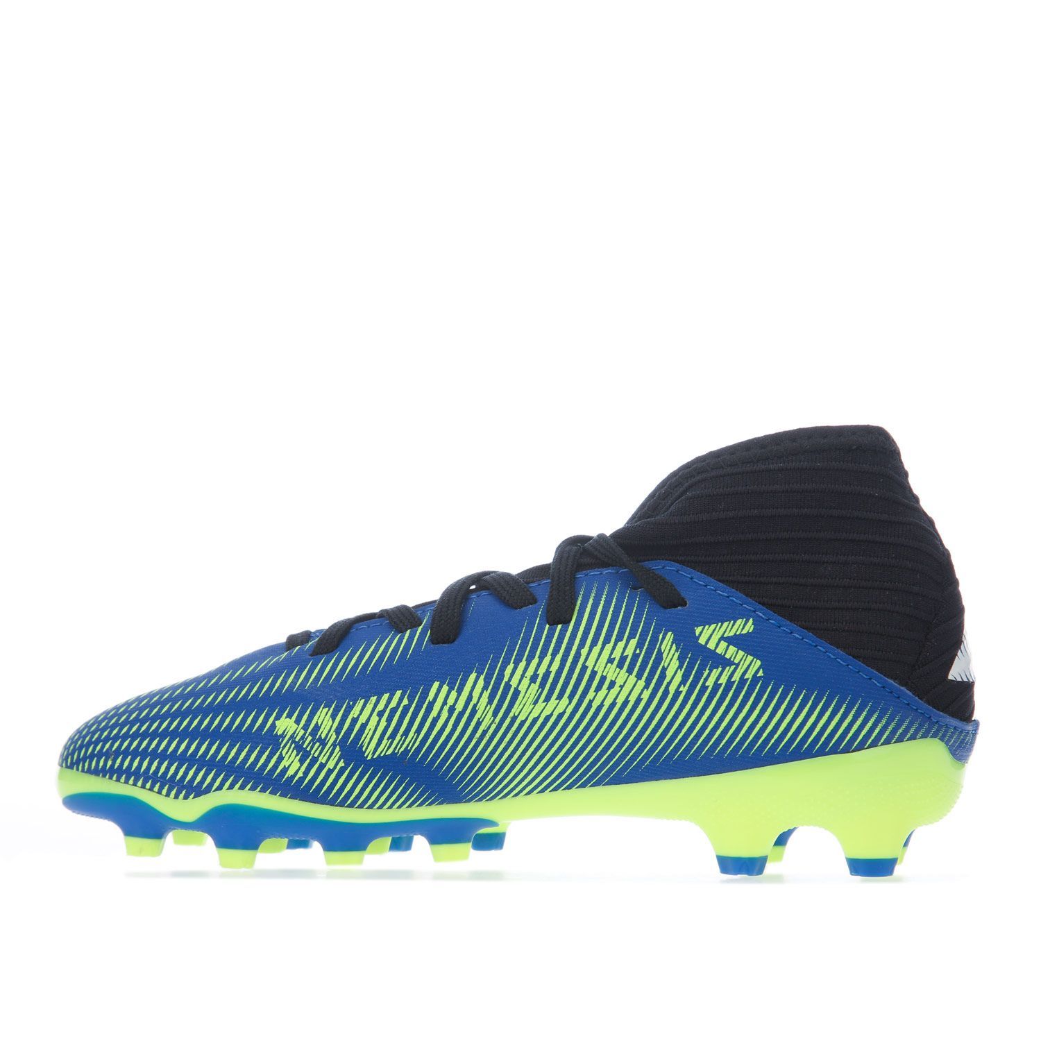 Children Boys adidas Nemeziz.3 MF Football Boots in royal blue.- Textile upper.- Laceless fastening.- Agility stud configuration.- Regular fit.- Firm ground outsole.- Textile upper  Textile and Synthetic lining  Synthetic sole. - Ref.: FY7622C