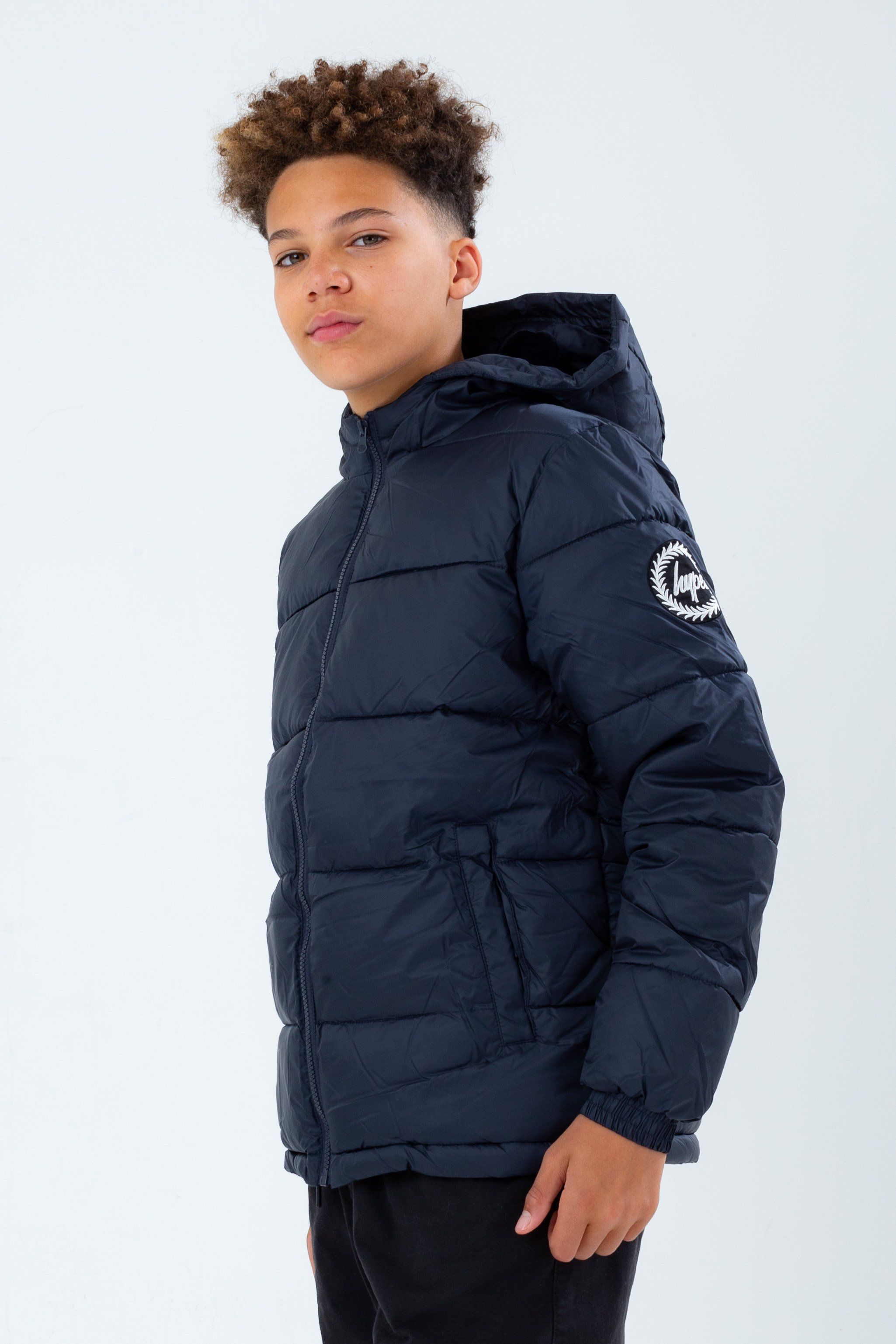 Boy's Hype Junior Puffer Jacket in Navy