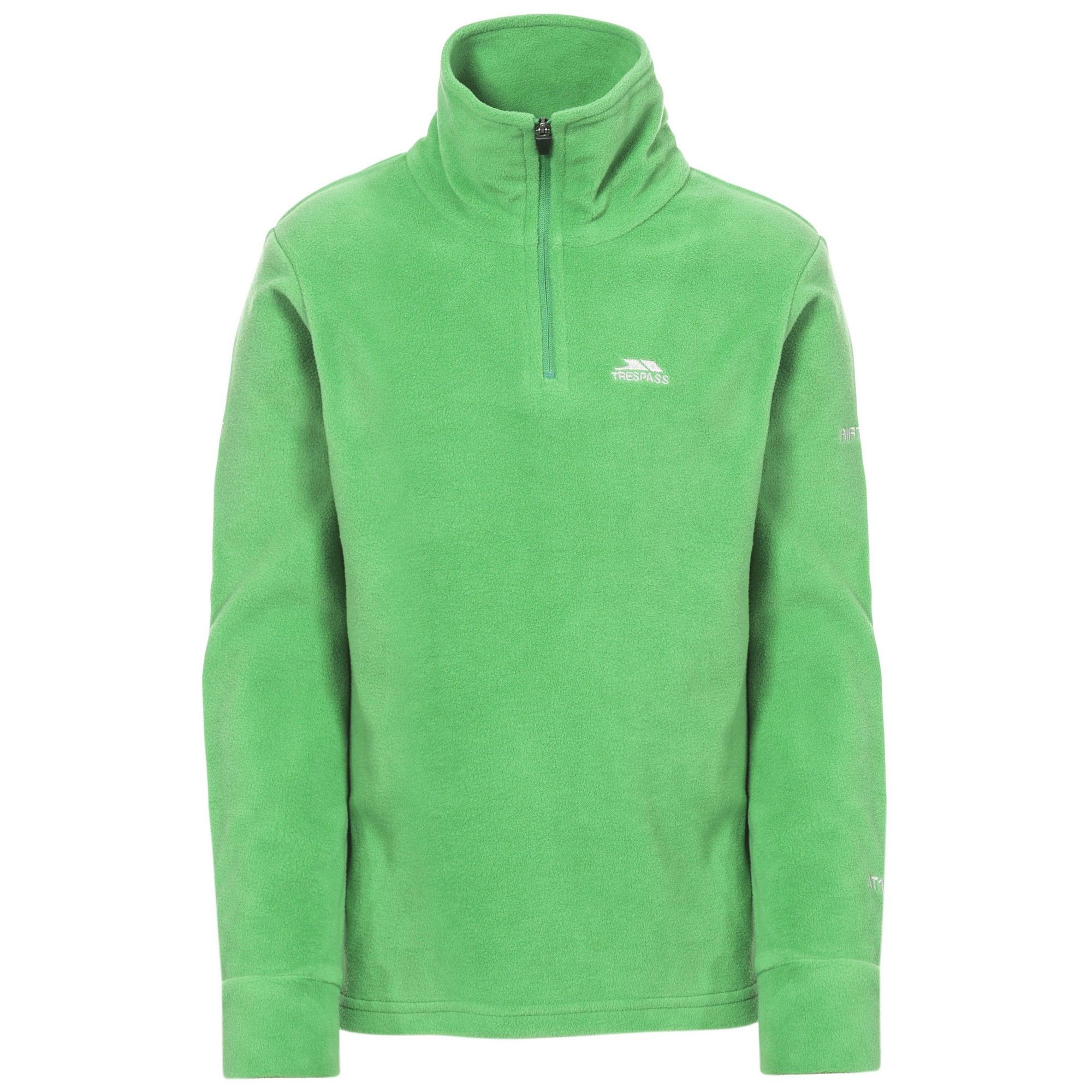 Childrens microfleece top. 130gsm Airtrap fleece build to trap and hold onto body heat. 1/2 zip neck. 100% Polyester Microfleece.