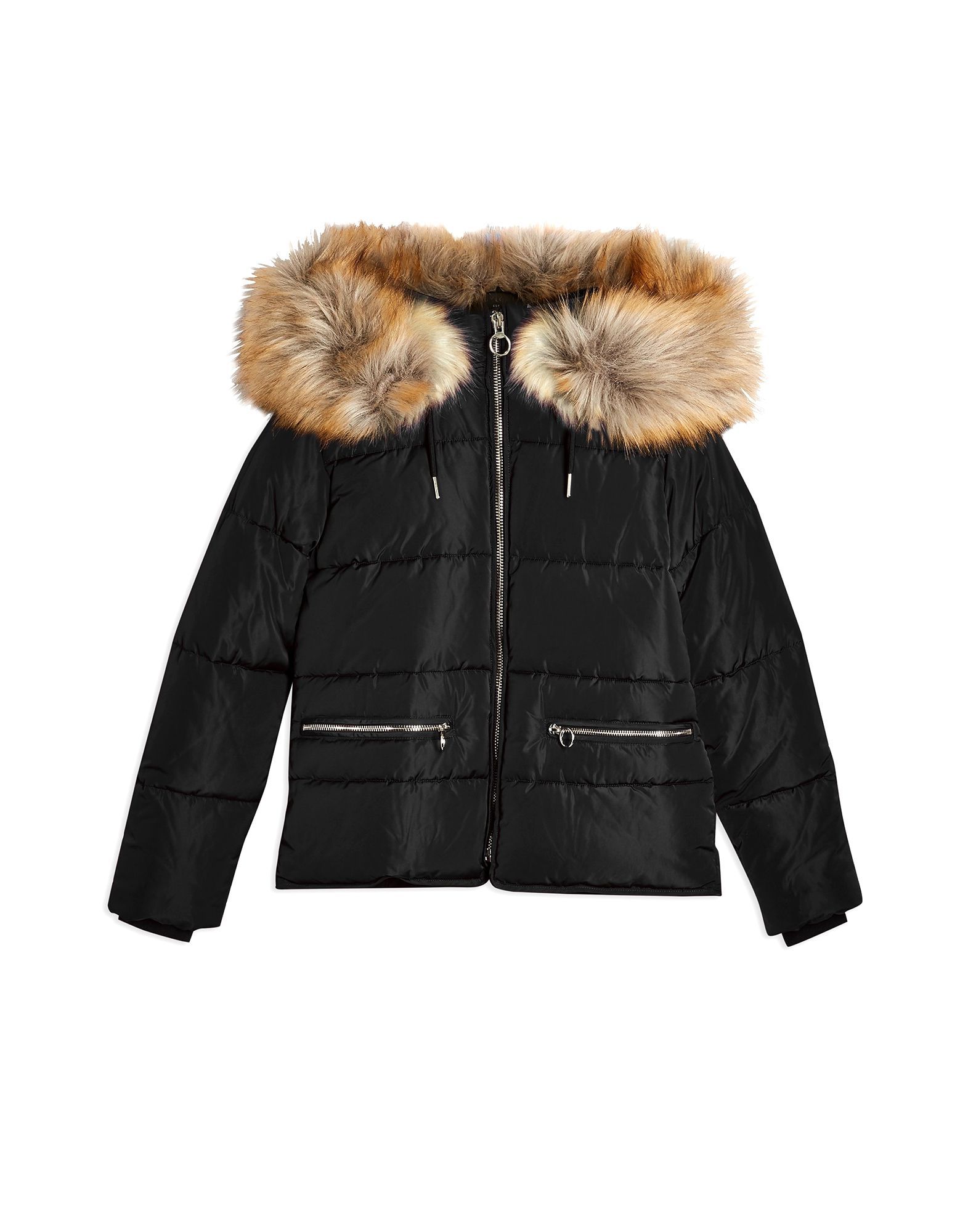 topshop hooded coat