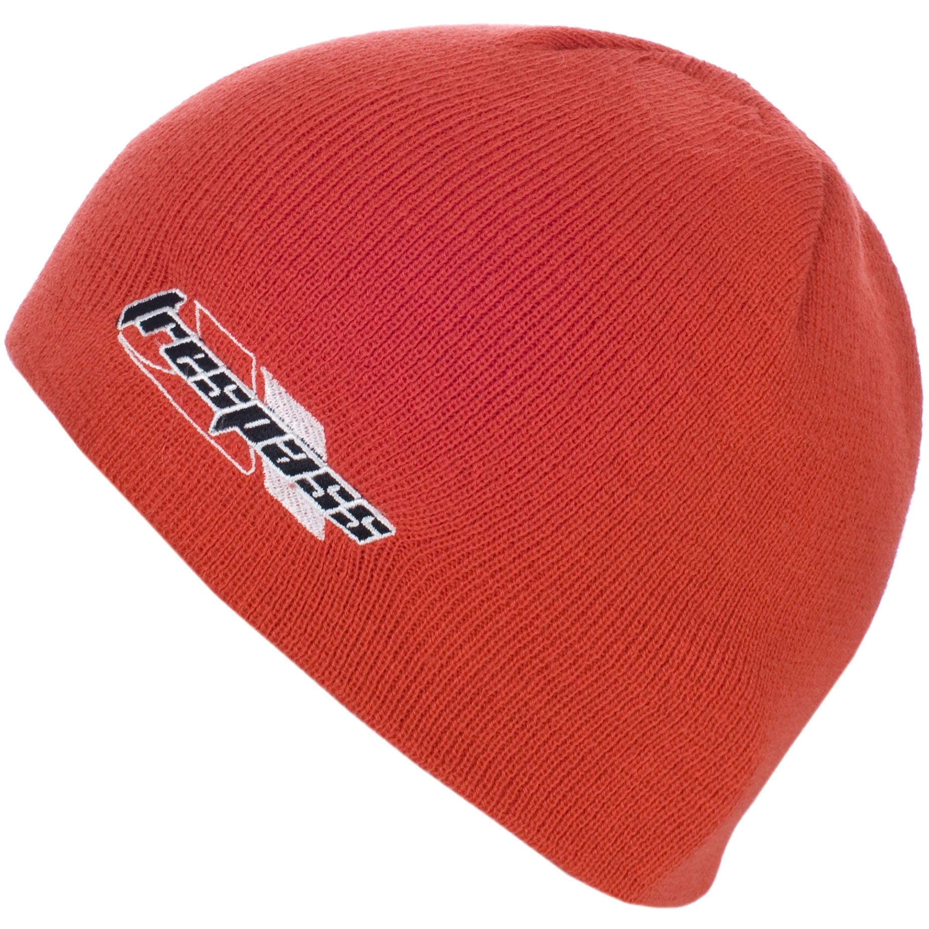 Boys knitted hat with embroidered logo. Shell: 100% Acrylic. Lining: Double Walled.