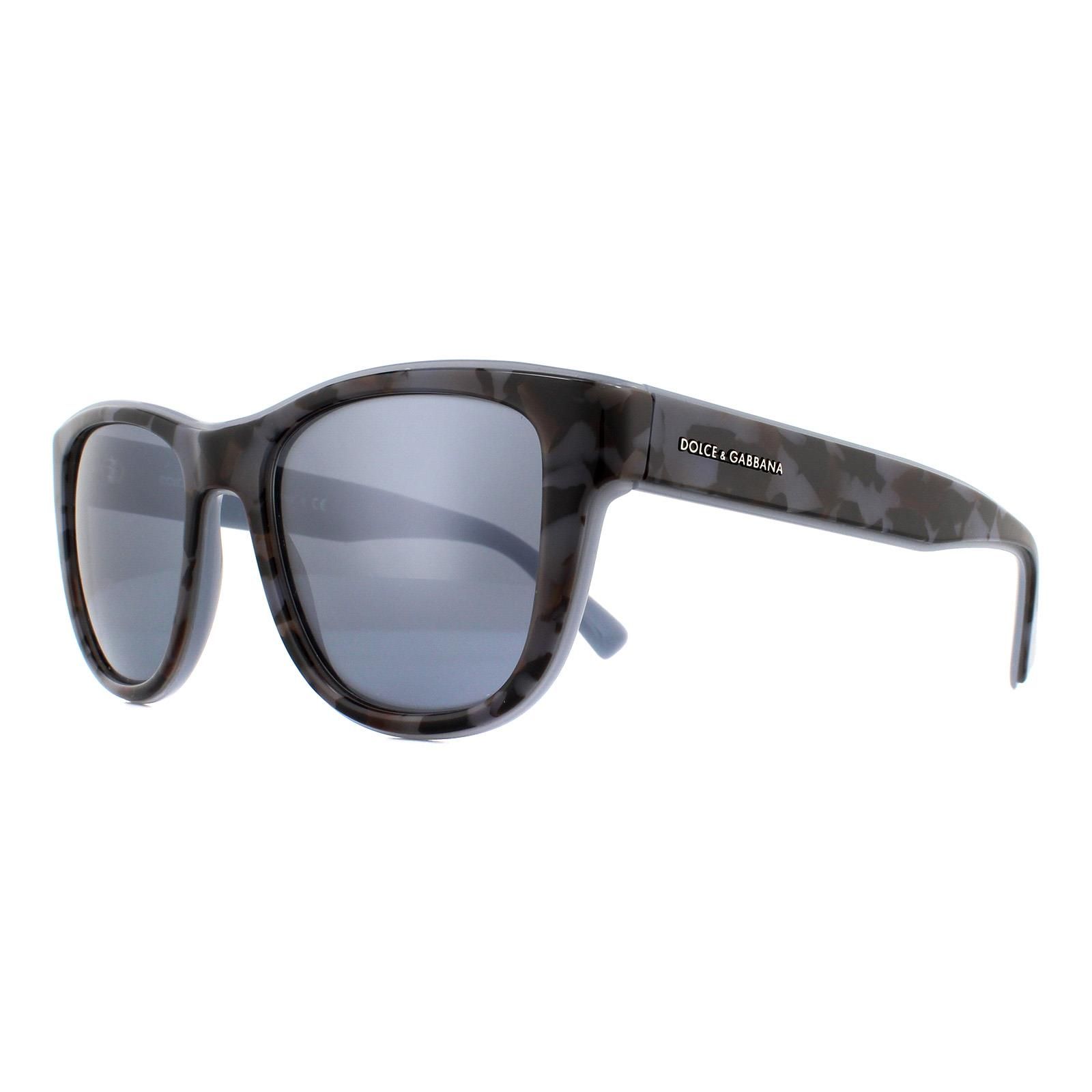 Dolce & Gabbana Sunglasses 4284 3072Y6 Camo Grey on Grey Matte Grey Silver Mirror
