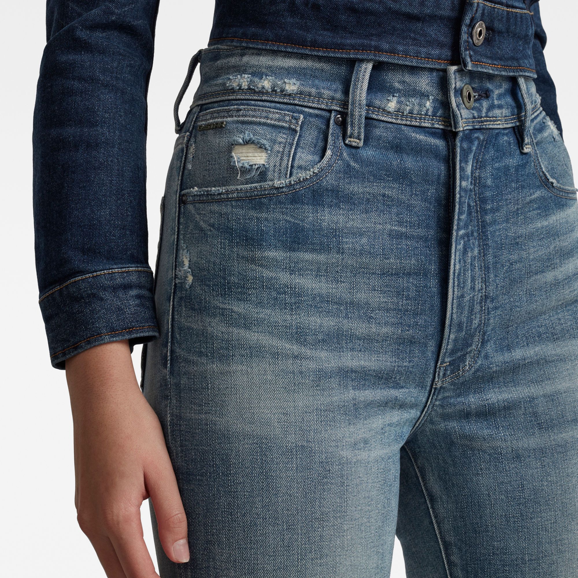 Skinny Ripped Edge Ankle Jeans