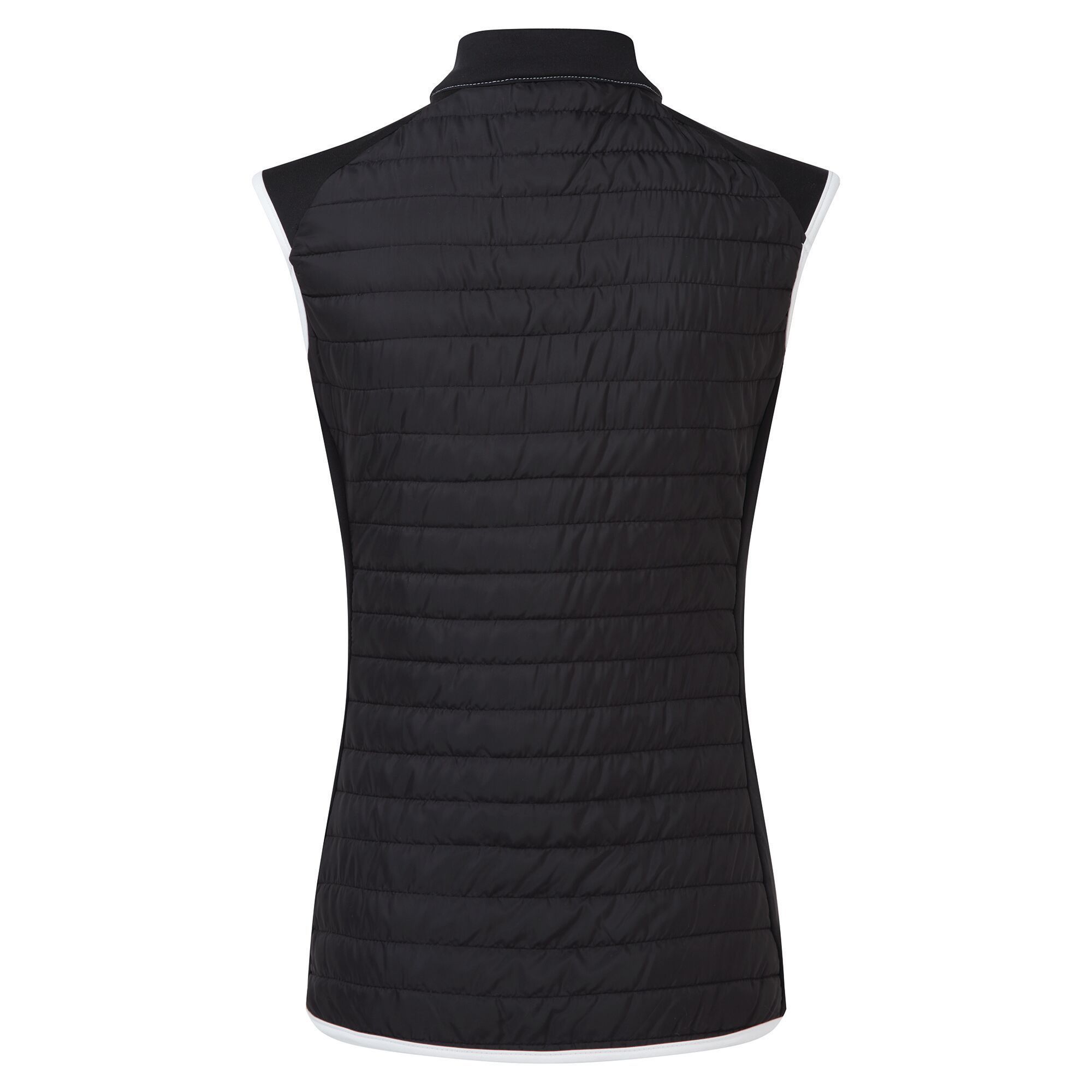 Outer Materials: 100% Polyester. Fabric: Ripstop. Filling Material: 50% Merino Wool, 50% Polyester. Design: Colour Block. Fabric Technology: Anti-Bacterial, Anti-Odour, Iloft Woolfill, Moisture Wicking, Quick Dry, Water Repellent. Stretch Binding. Neckline: High-Neck. Sleeve-Type: Sleeveless. Pockets: 2 Lower Pockets. Fastening: Full Zip.