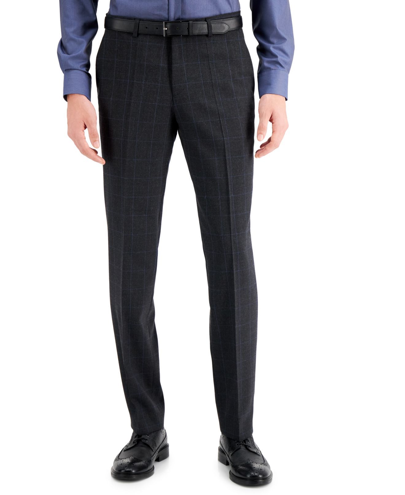 Color: Grays Size Type: Regular Bottoms Size (Men's): 34 Inseam: 32 Type: Pants Style: Dress Pants Occasion: Formal Material: 100% Wool Stretch: YES